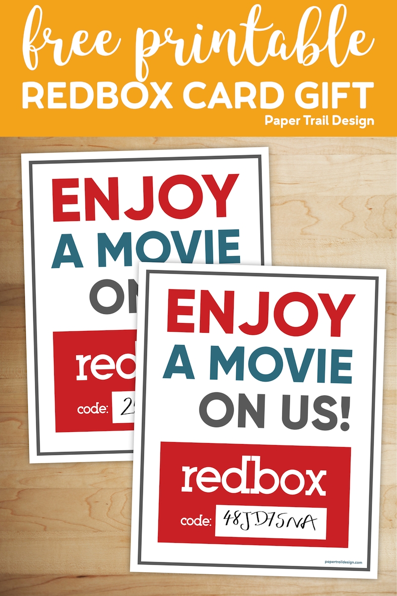 Free Printable Redbox Gift Card Template