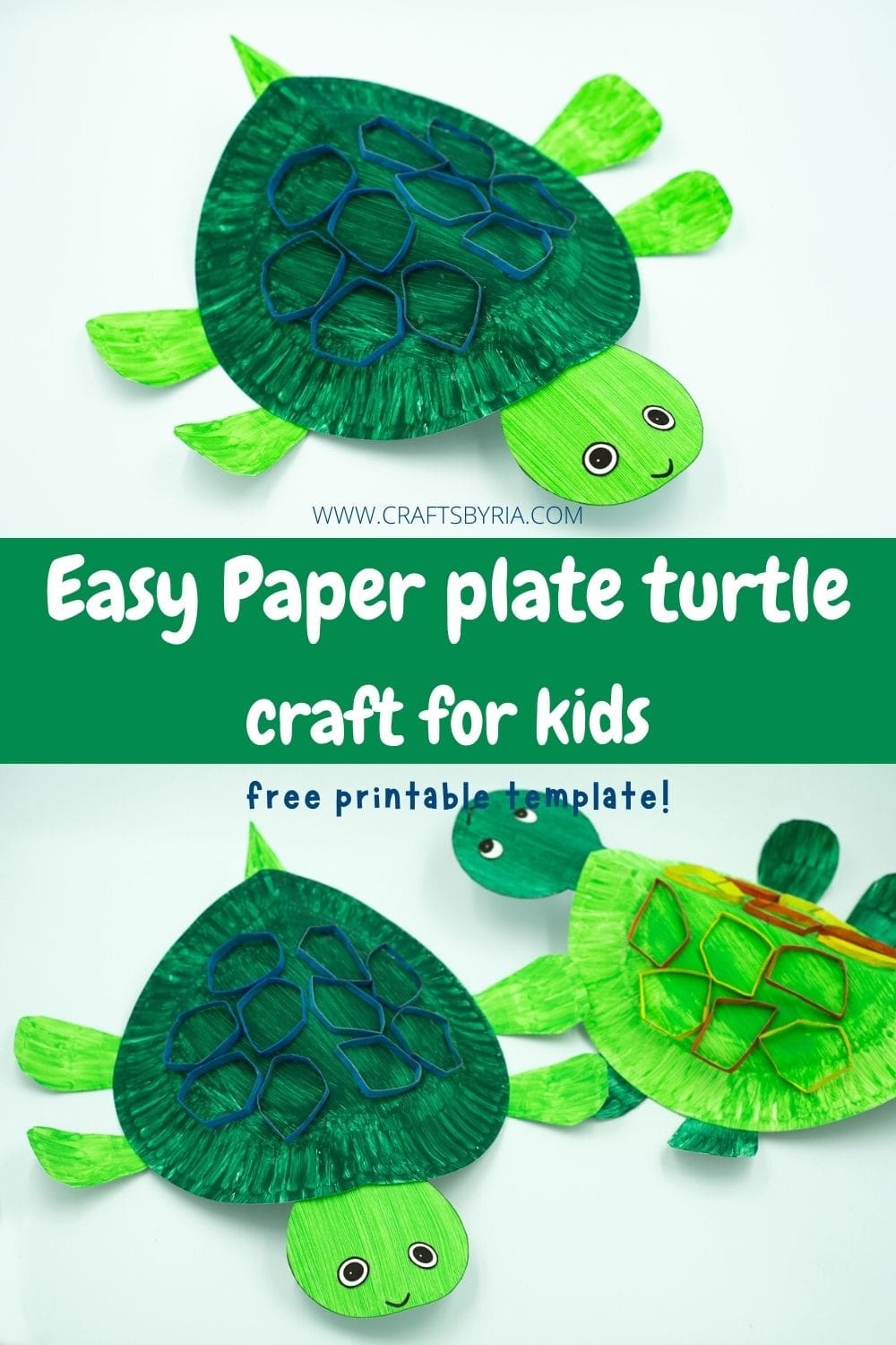 Easy Paper Plate Turtle Craft With Free Printable Crafts By Ria