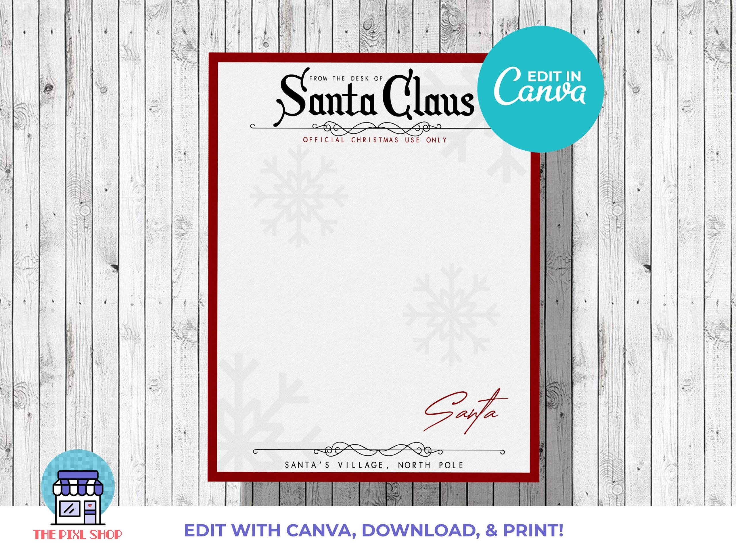 Free Printable Santa Letterhead Template
