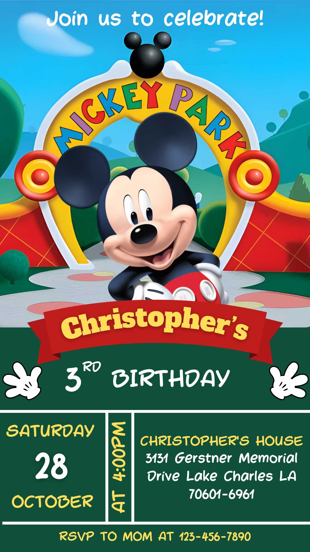 Editable Mickey Mouse Birthday Invitation Template Sweet Invite Editable Mickey Mouse Birthday Invitation Template Sweet Invite