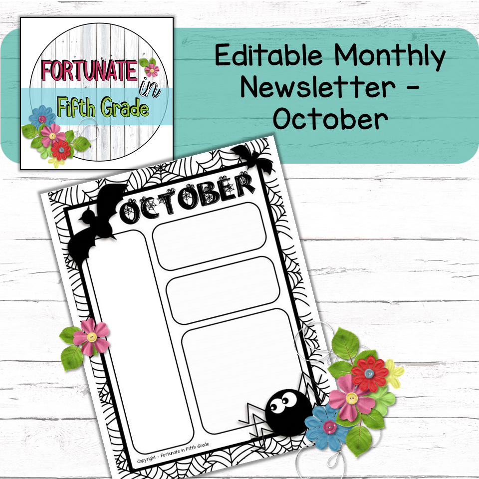 Editable Monthly Newsletter October Made By Teachers