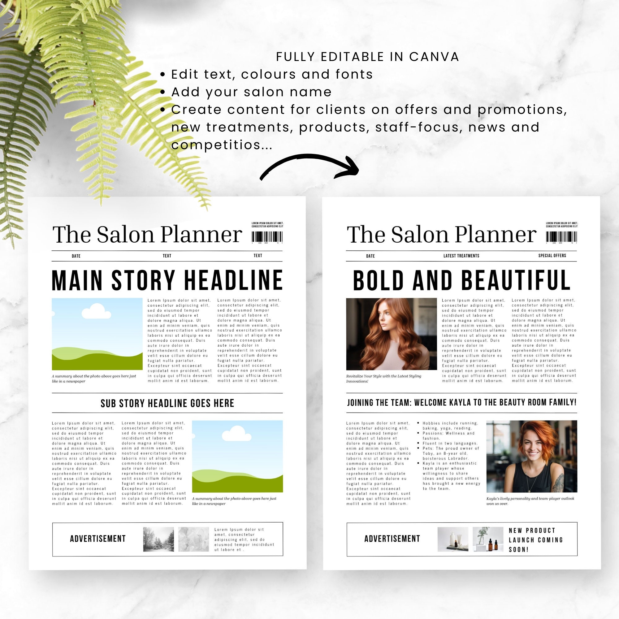 Free Printable Salon Newsletter Templates