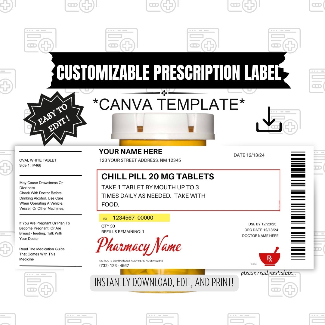 Free Printable Pharmacy Label Templates
