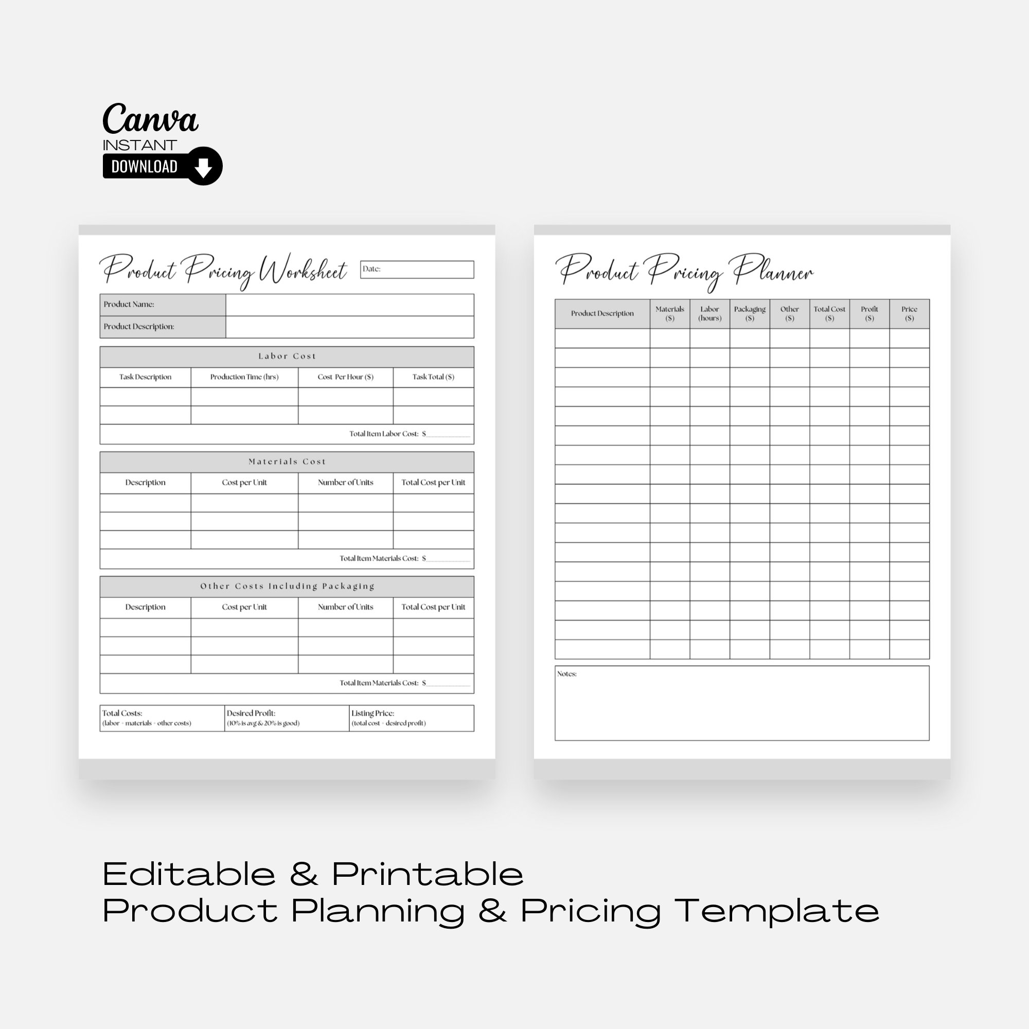 Editable Product Pricing Template Item Pricing Planner Printable Fillable Pricing Calculator Template Small Business Product Price List Etsy Editable Product Pricing Template Item Pricing Planner Printable Fillable Pricing Calculator Template Small Business Product Price List Etsy