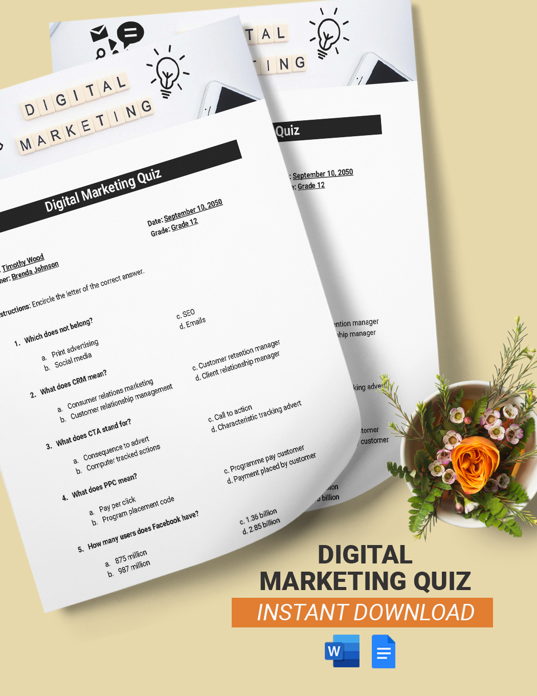 Free Printable Quiz Templates Free Printable Quiz Templates