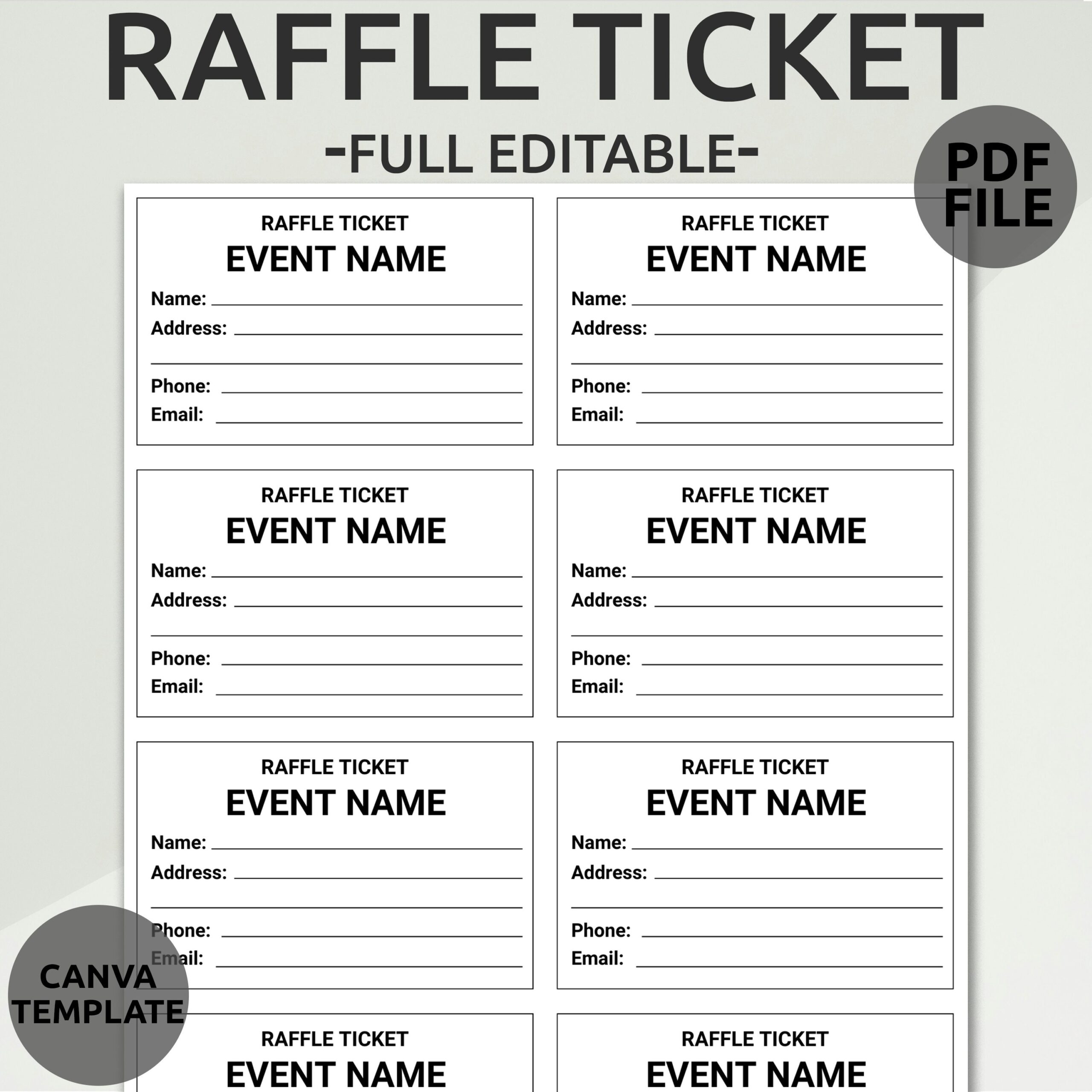 Free Printable Raffle Ticket Templates