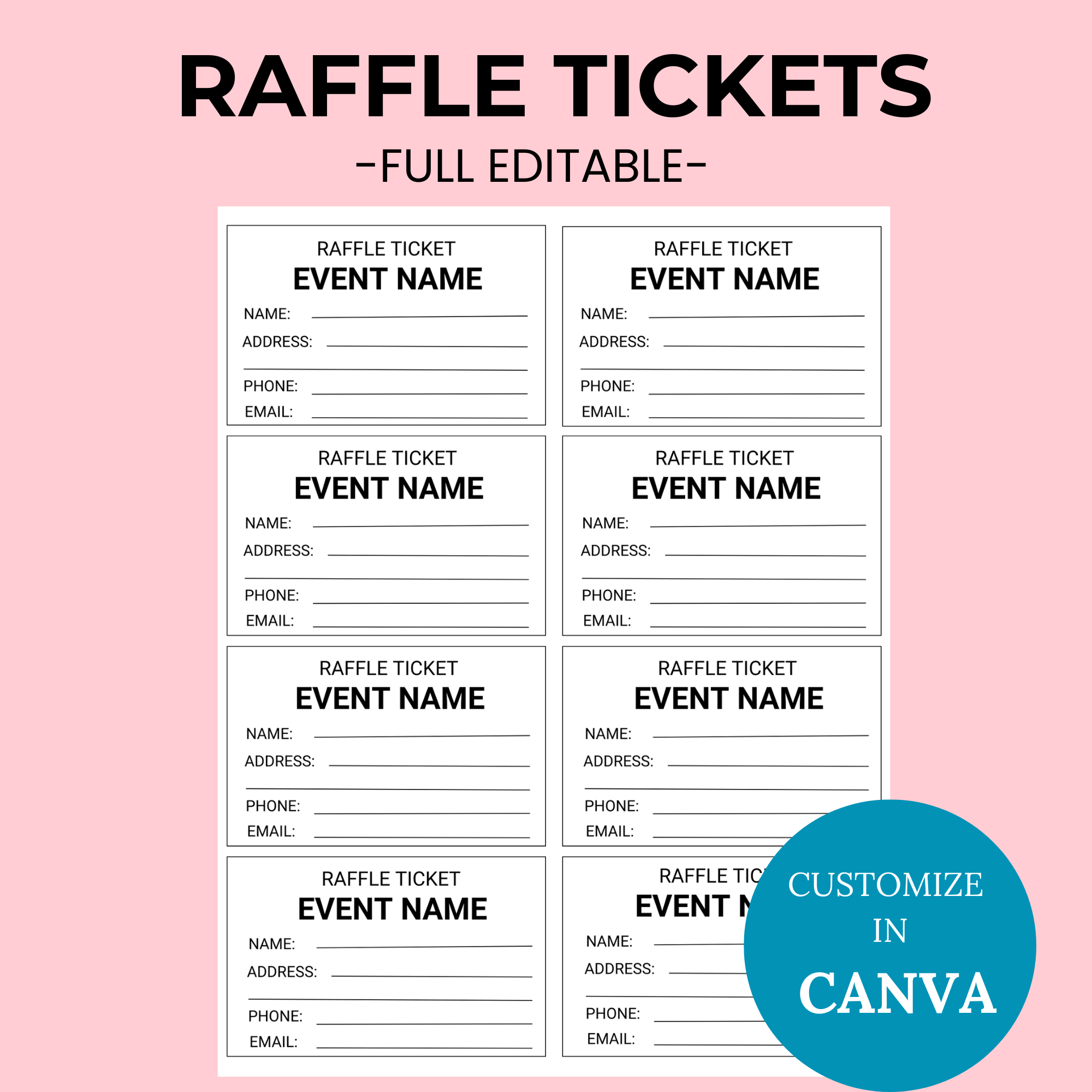 Free Printable Raffle Ticket Template Word