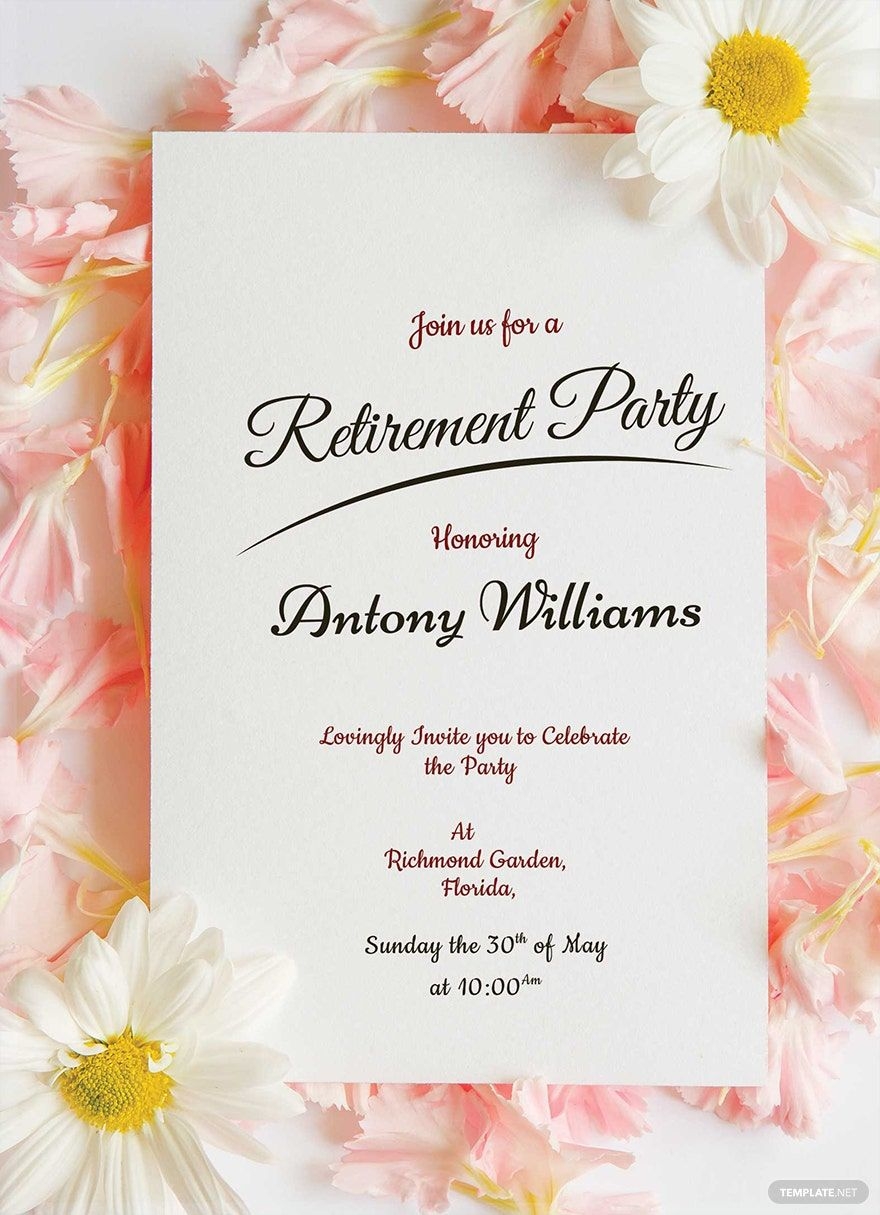 Editable Retirement Invitation Templates In Word To Download