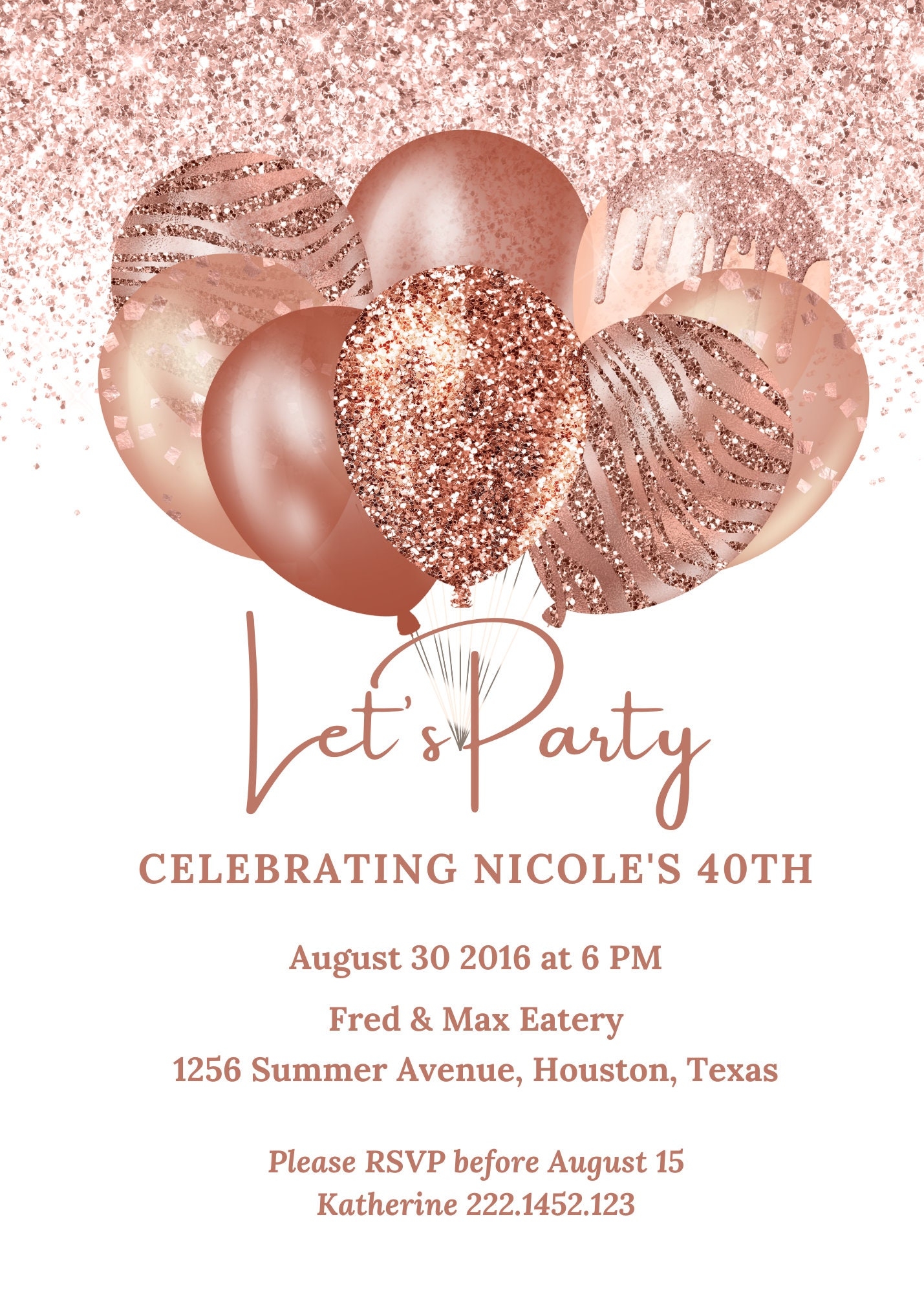 Editable Rose Gold Birthday Invitation Let s Party Rose Gold And White Balloon Invite Printable Or Text Etsy Israel Editable Rose Gold Birthday Invitation Let s Party Rose Gold And White Balloon Invite Printable Or Text Etsy Israel