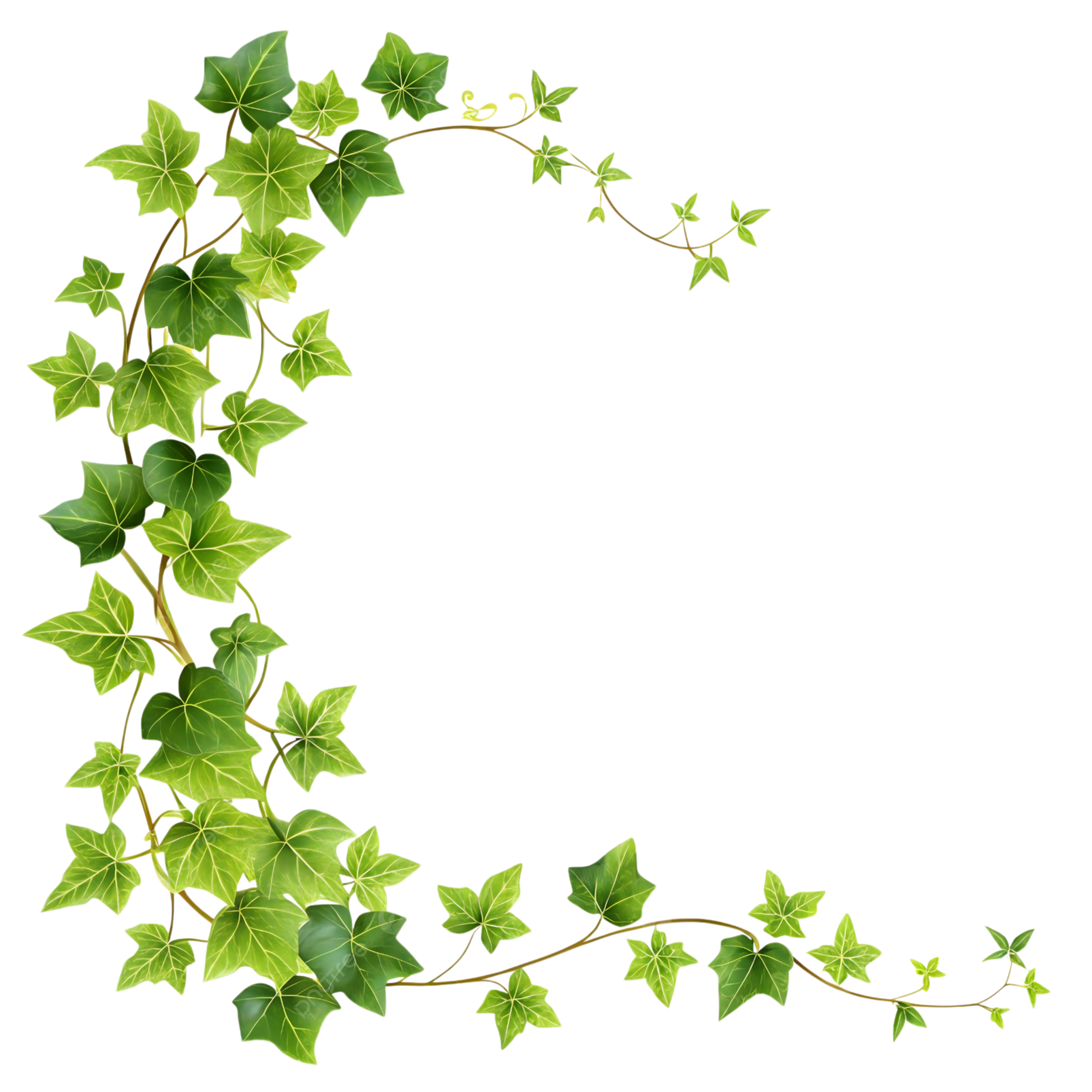 Elegant Ivy Vine Corner Border Elegant Ivy Border PNG Transparent Image And Clipart For Free Download