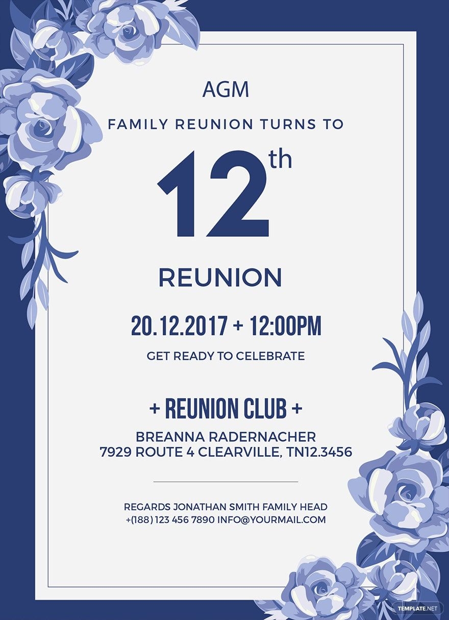 Free Printable Reunion Invitation Templates