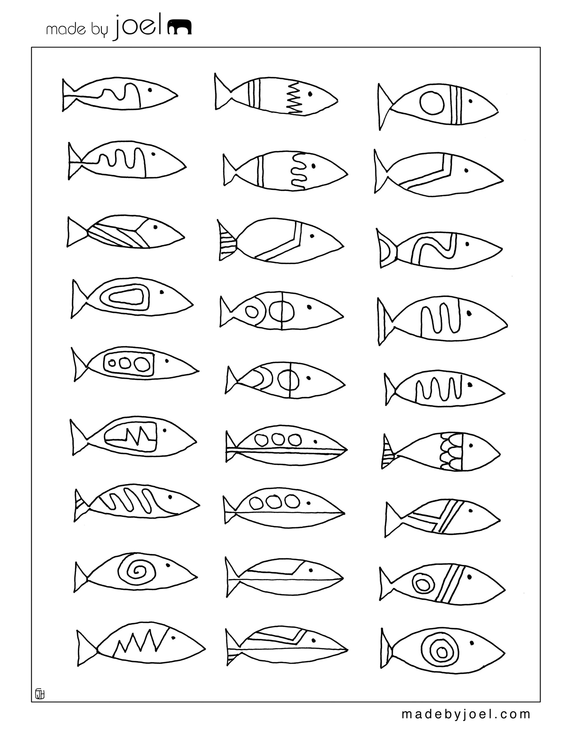 Free Printable Small Fish Template