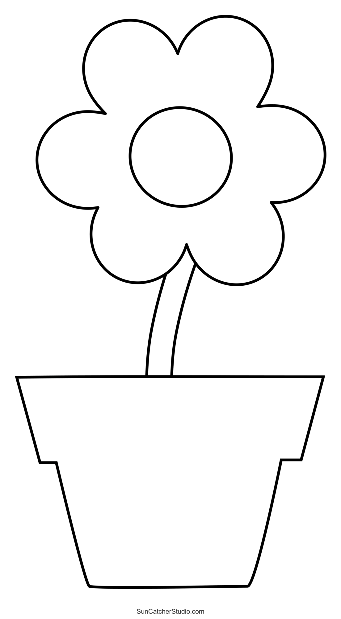 Free Printable Printable Flower Pot Template