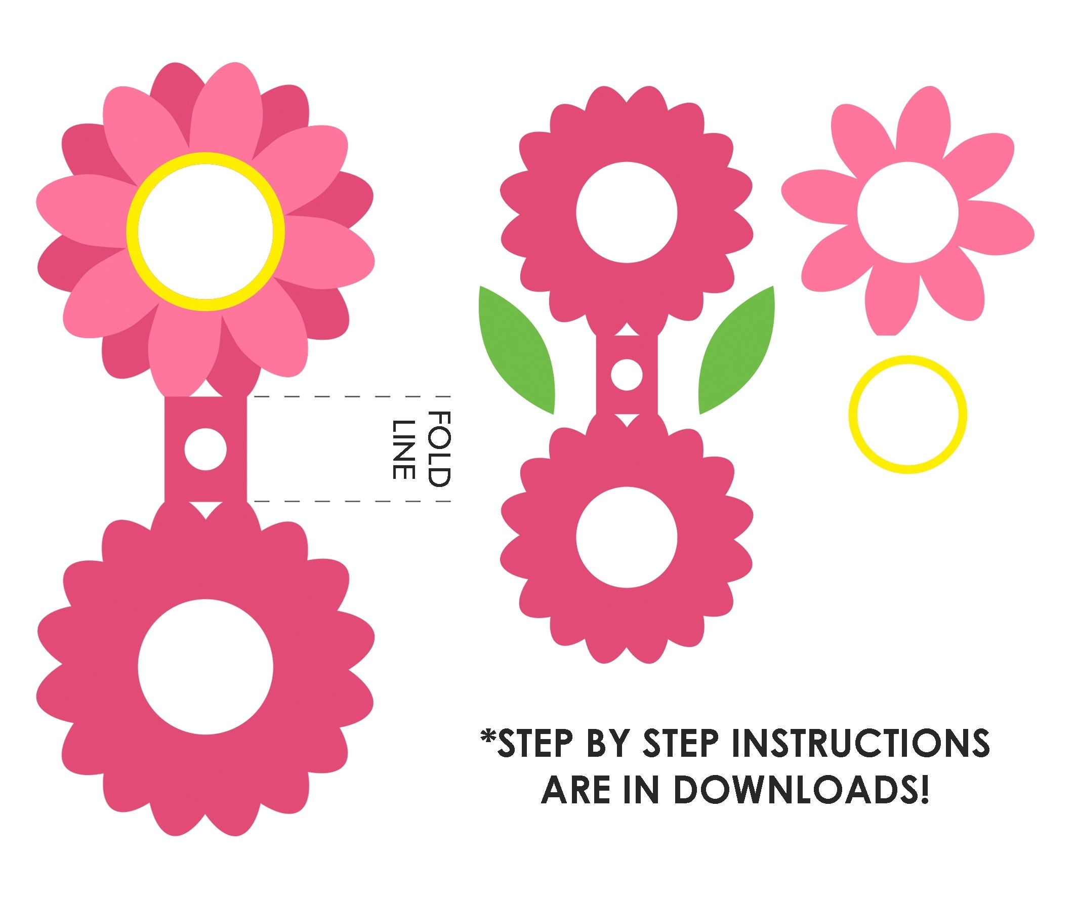Flowers Lollipop Holder Svg Valentine s Day Favor BUNDLE Craft For Kids Diy Chocolate Holder Svg Sucker Holder INSTANT DOWNLOAD Etsy
