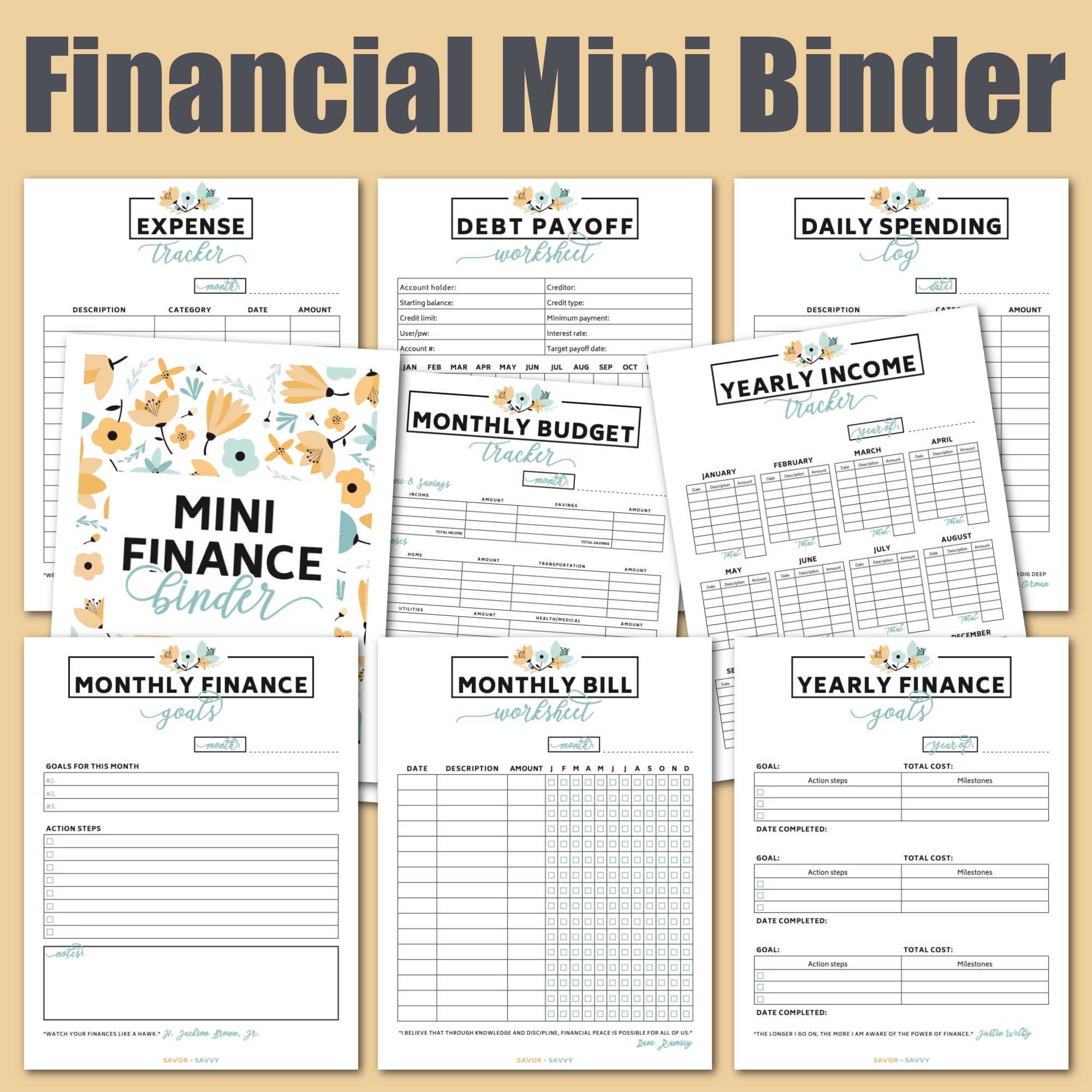 Free 2024 Printables For Mini Binders And Letter Size Planners Worksheets Library
