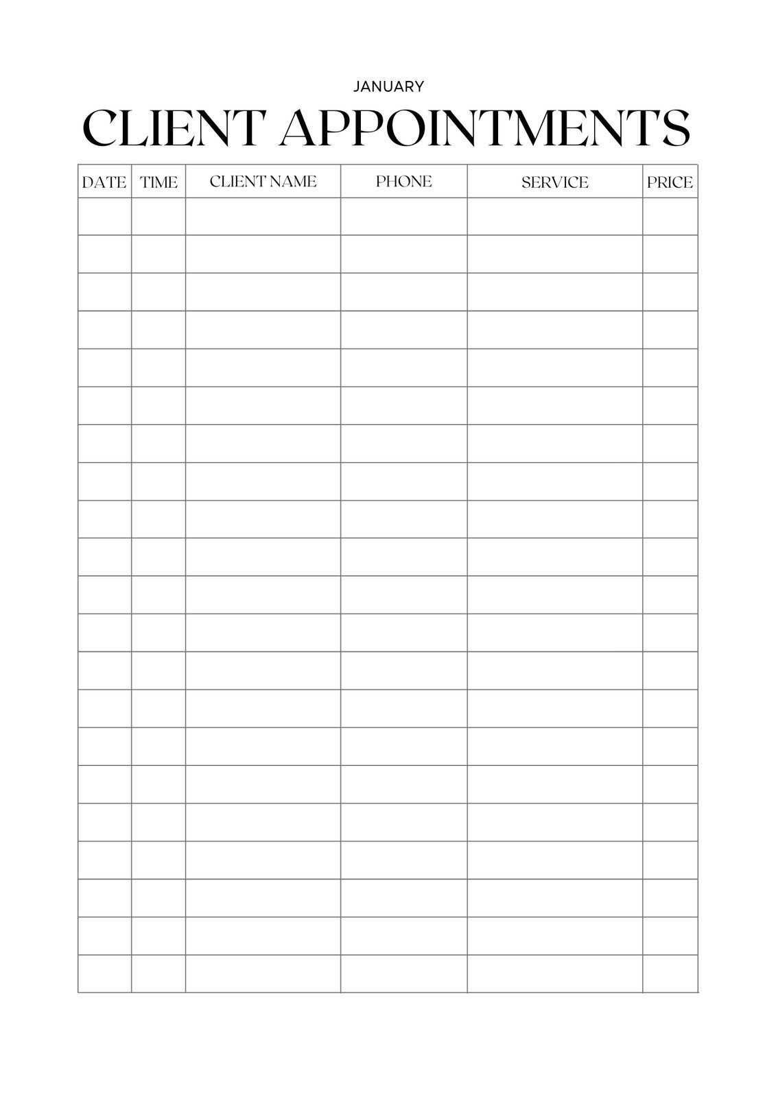 Free And Customizable Appointment Templates Free And Customizable Appointment Templates