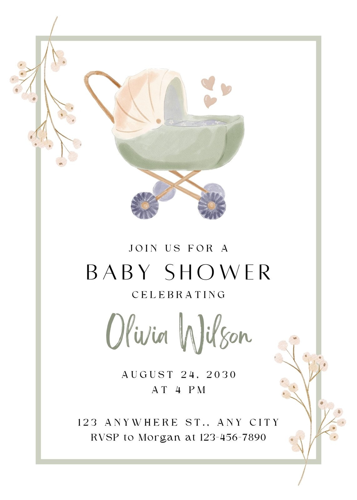 Free And Customizable Baby Shower Templates
