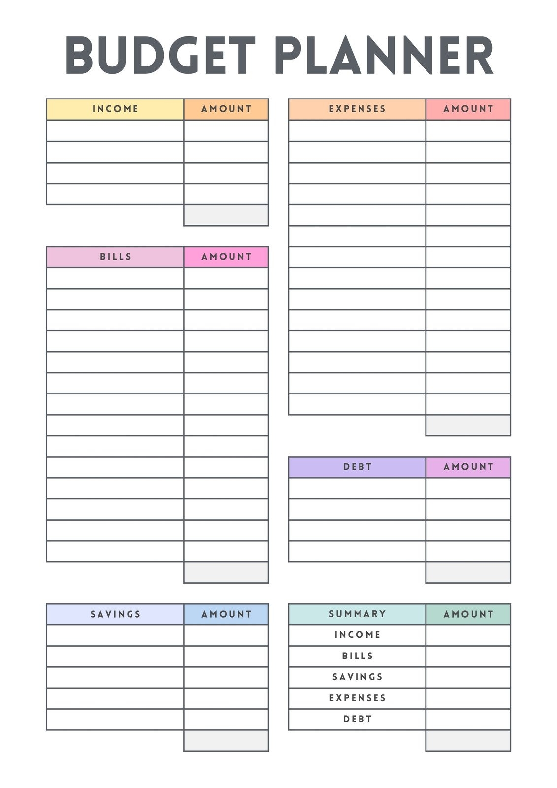 Free Printable Monthly Expense Template