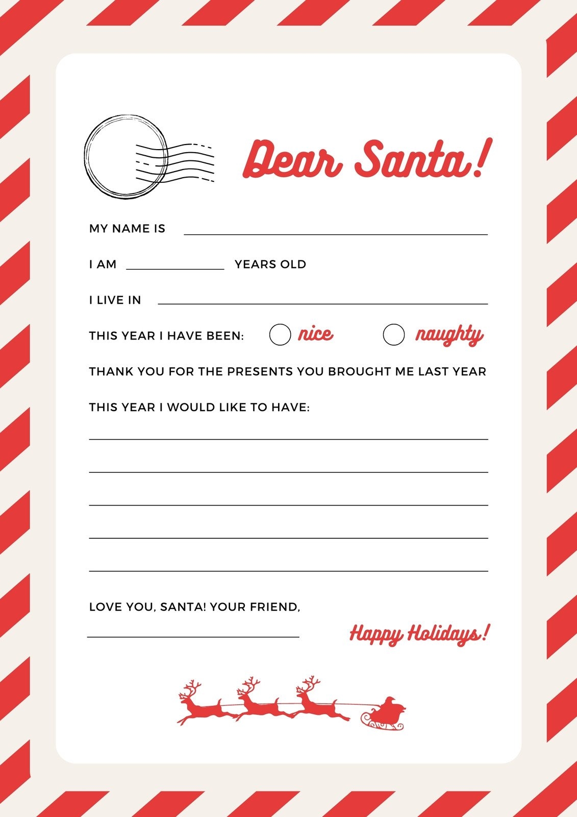 Free And Customizable Christmas Letter Templates Canva Free And Customizable Christmas Letter Templates Canva