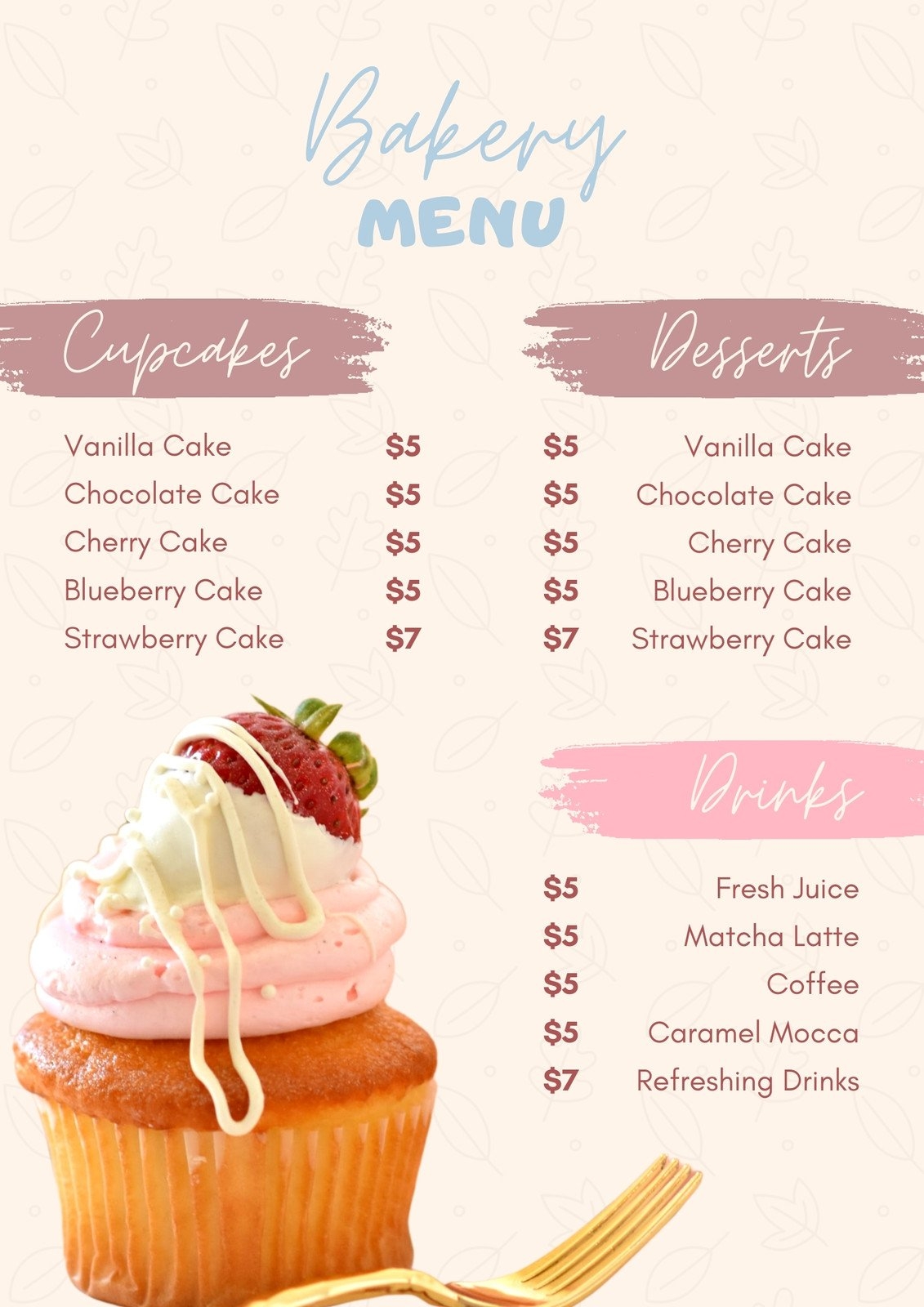 Free And Customizable Delectable Bakery Menu Templates Canva