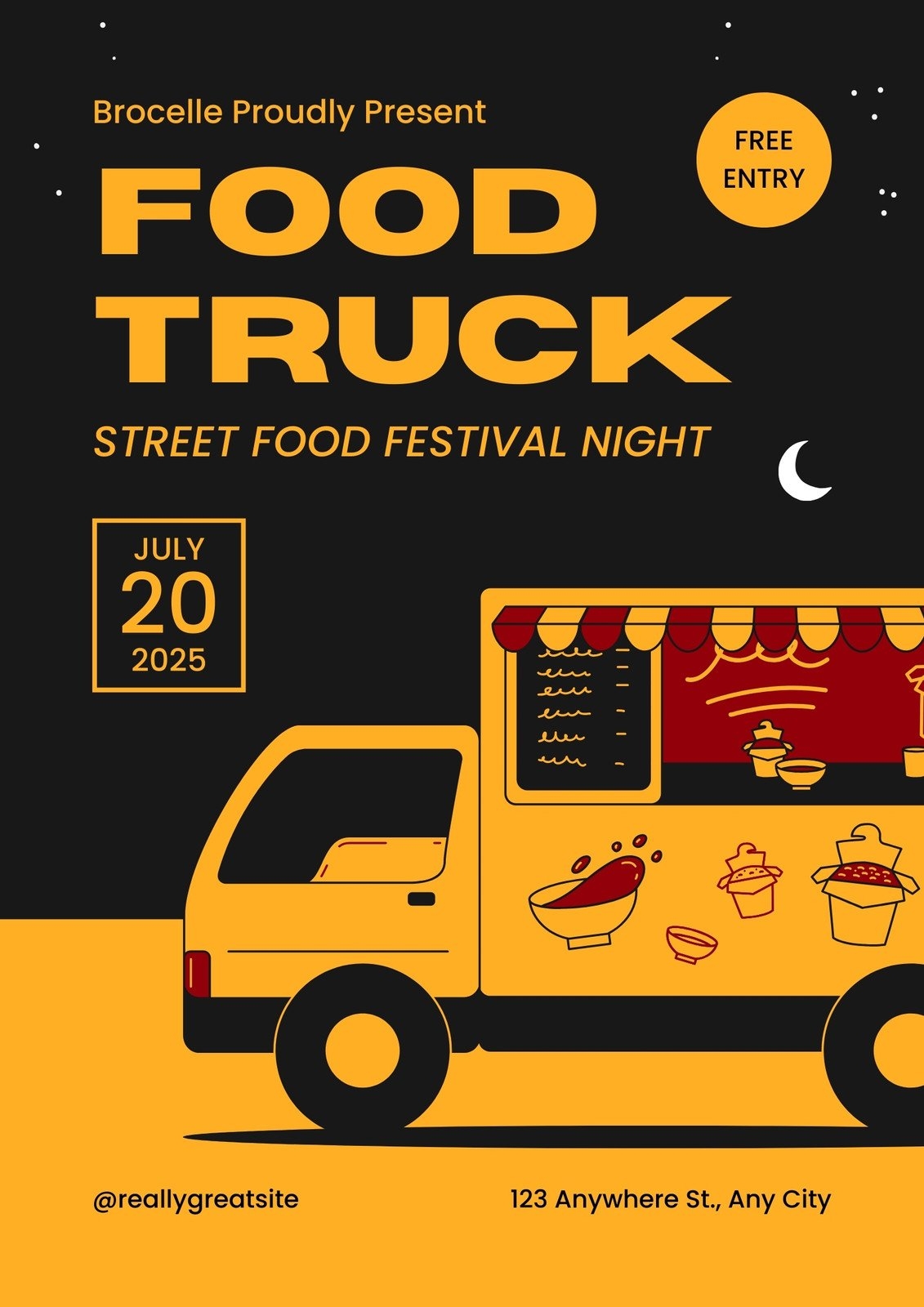 Free Printable Menu Food Truck Template