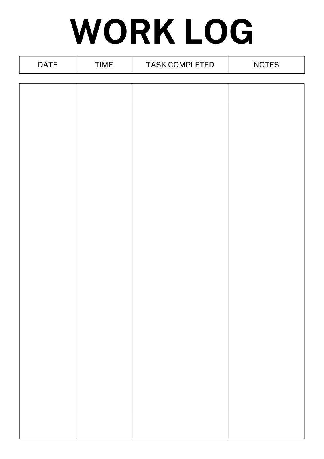 Free And Customizable Log Templates Free And Customizable Log Templates