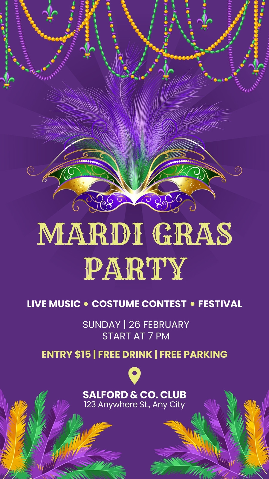 Free And Customizable Mardi Gras Templates Free And Customizable Mardi Gras Templates