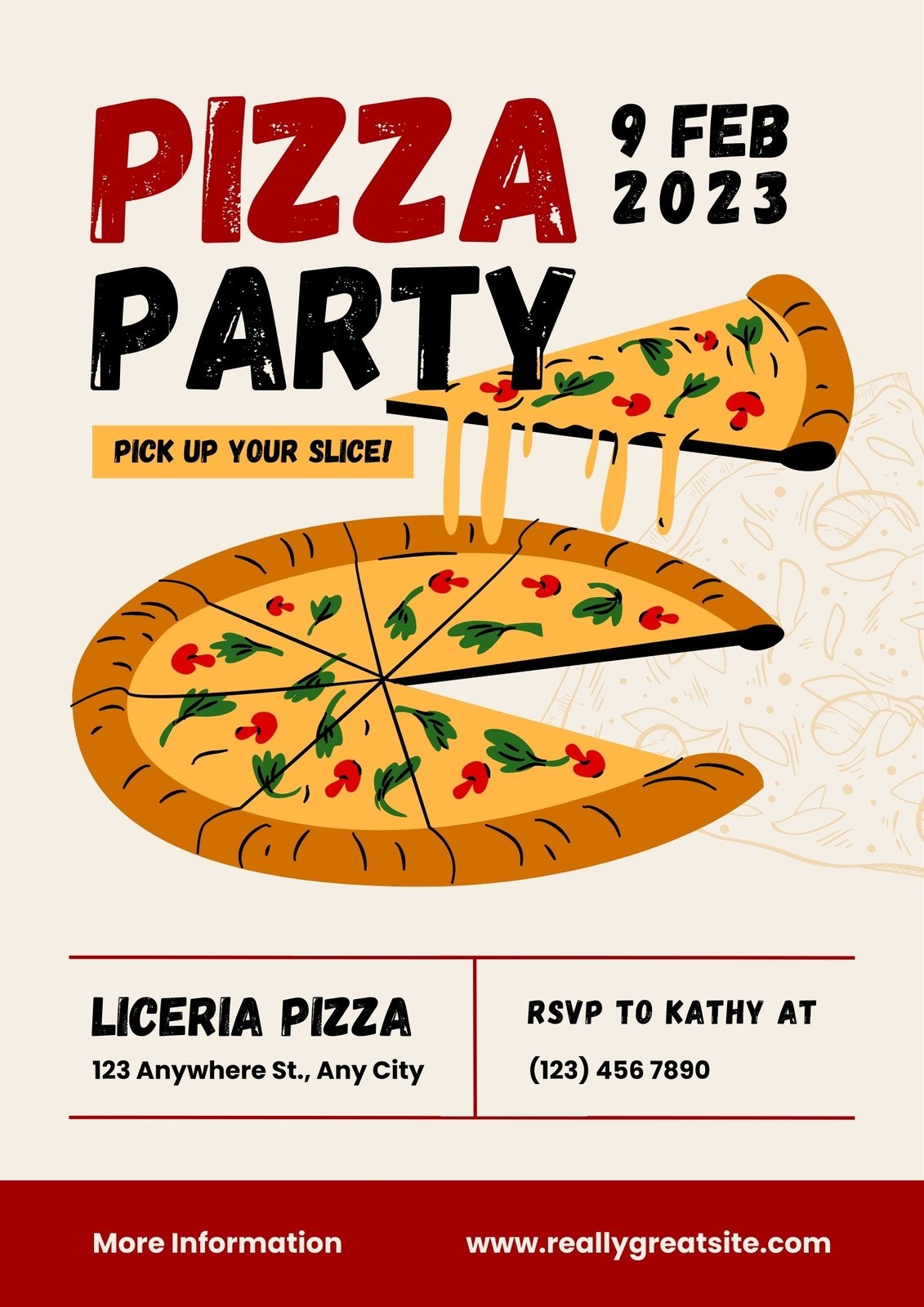 Free And Customizable Pizza Party Templates Canva
