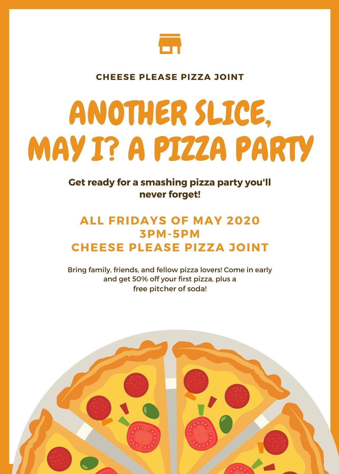 Free And Customizable Pizza Party Templates Canva
