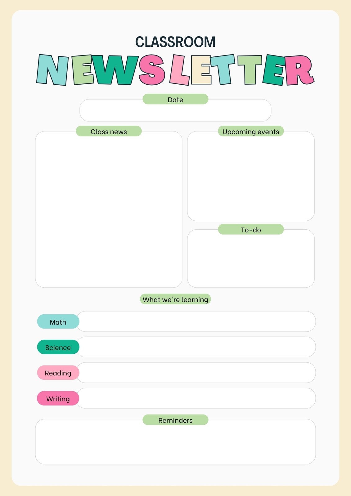 Free And Customizable Professional Newsletter Templates Canva