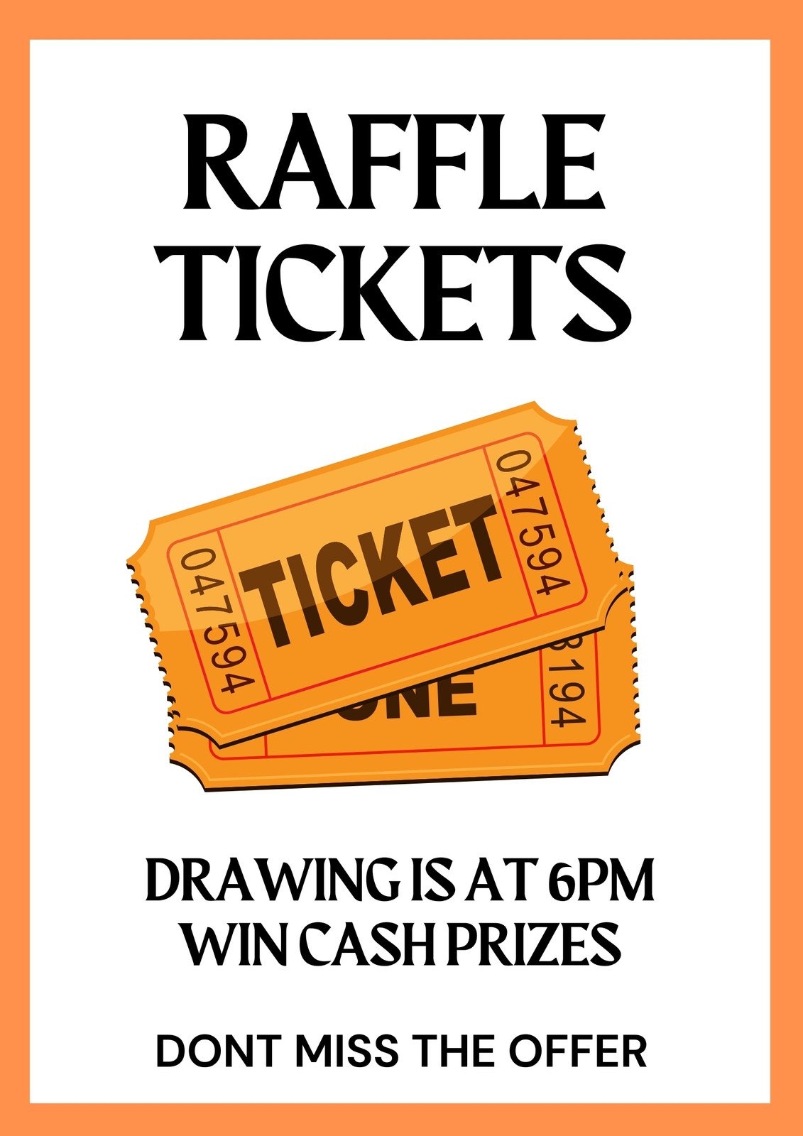 Free Printable Raffle Flyer Templates