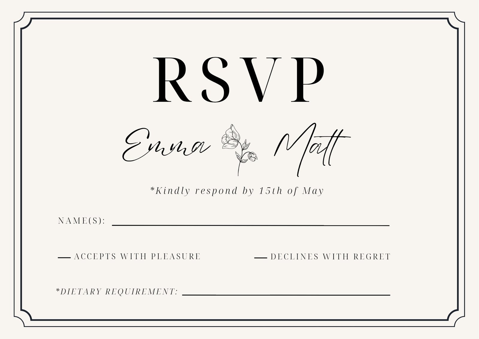 Free Printable Rsvp Postcard Templates