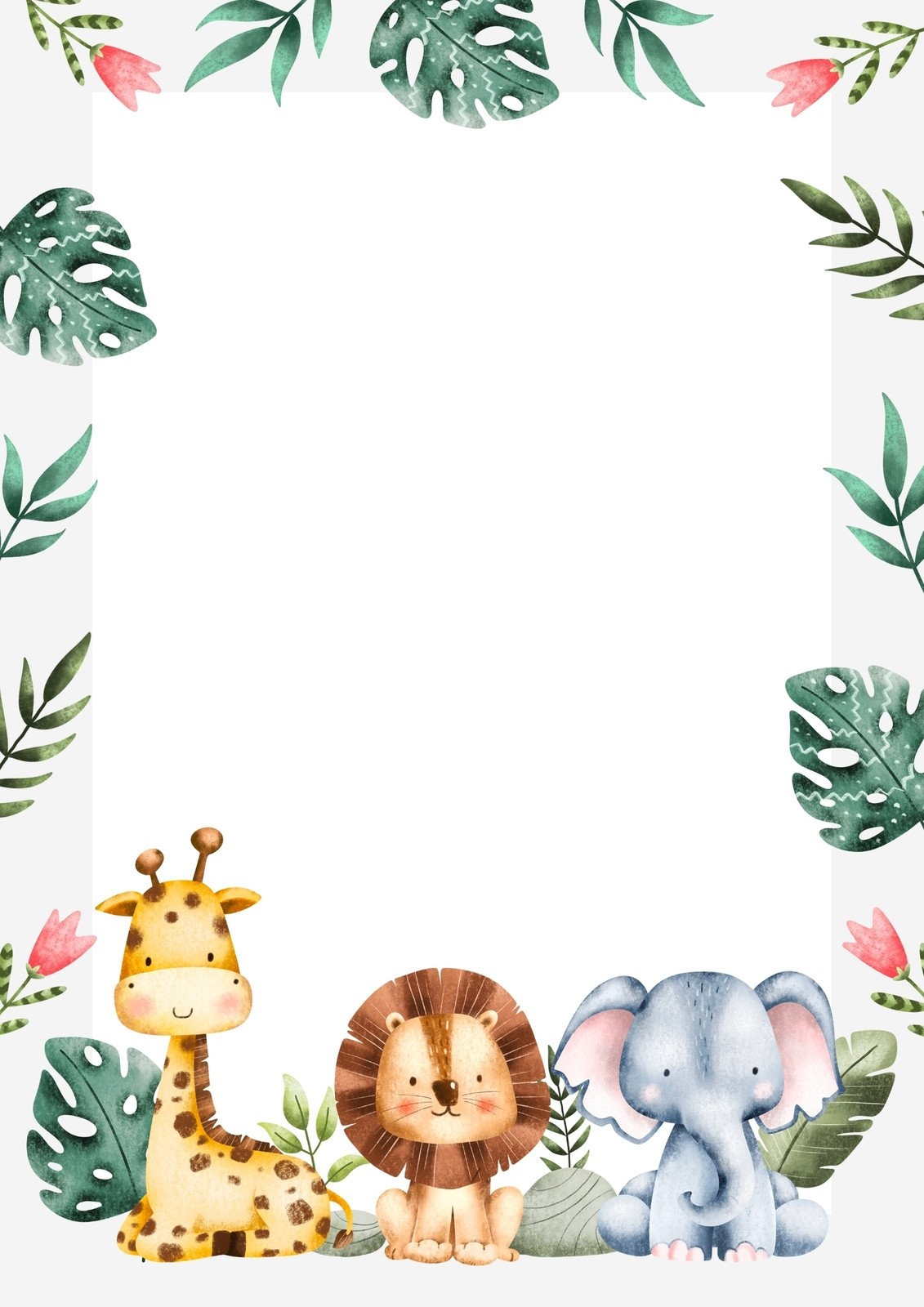 Free Printable Safari Birthday Invitation Templates