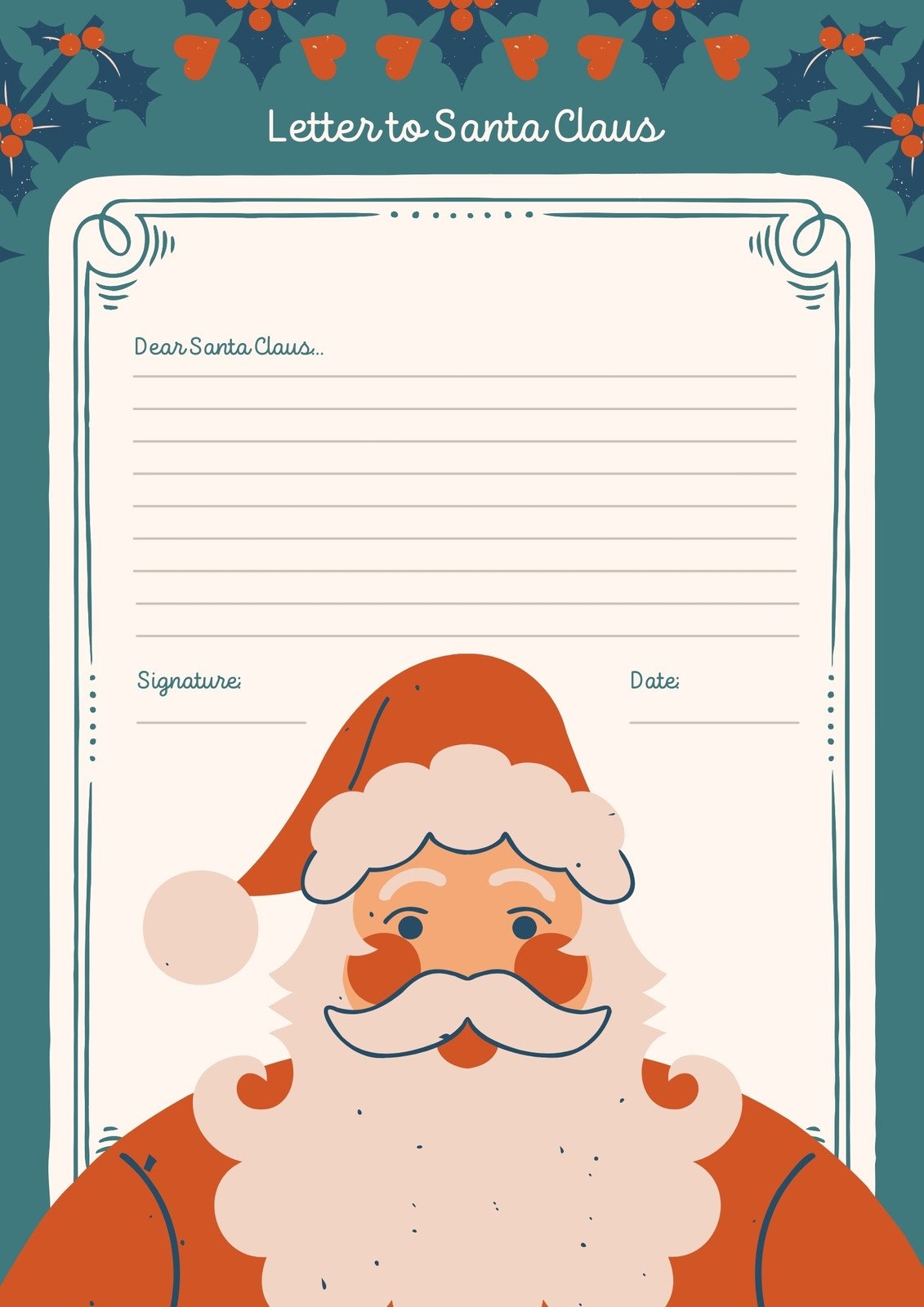 Free And Customizable Santa Claus Templates Free And Customizable Santa Claus Templates