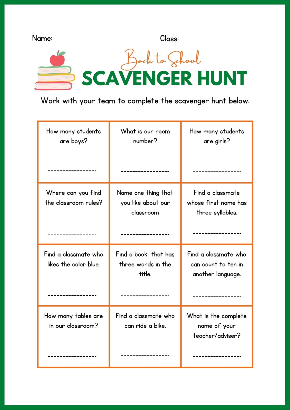 Free And Customizable Scavenger Hunt Templates