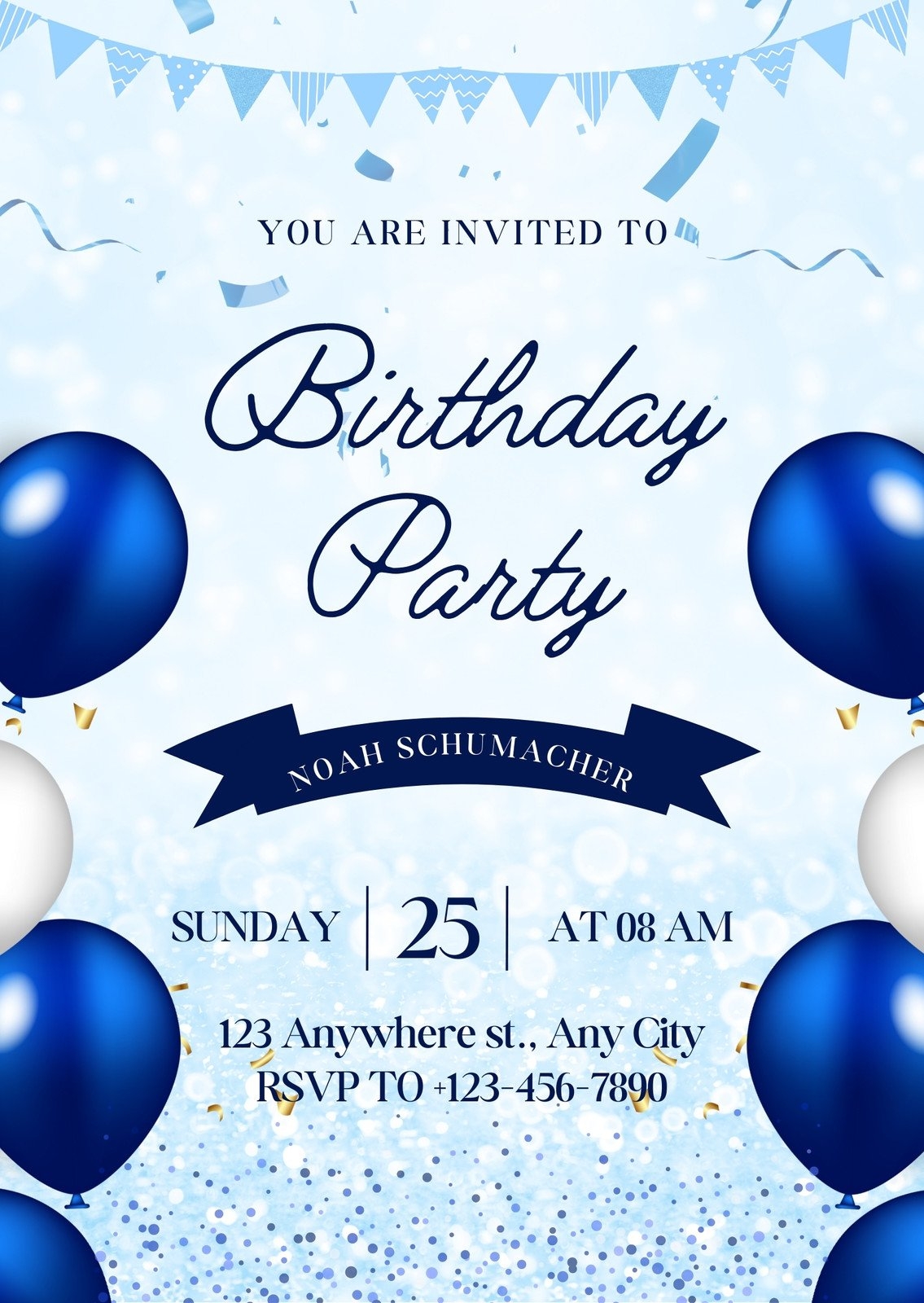 Free Printable Photo Birthday Invitation Templates