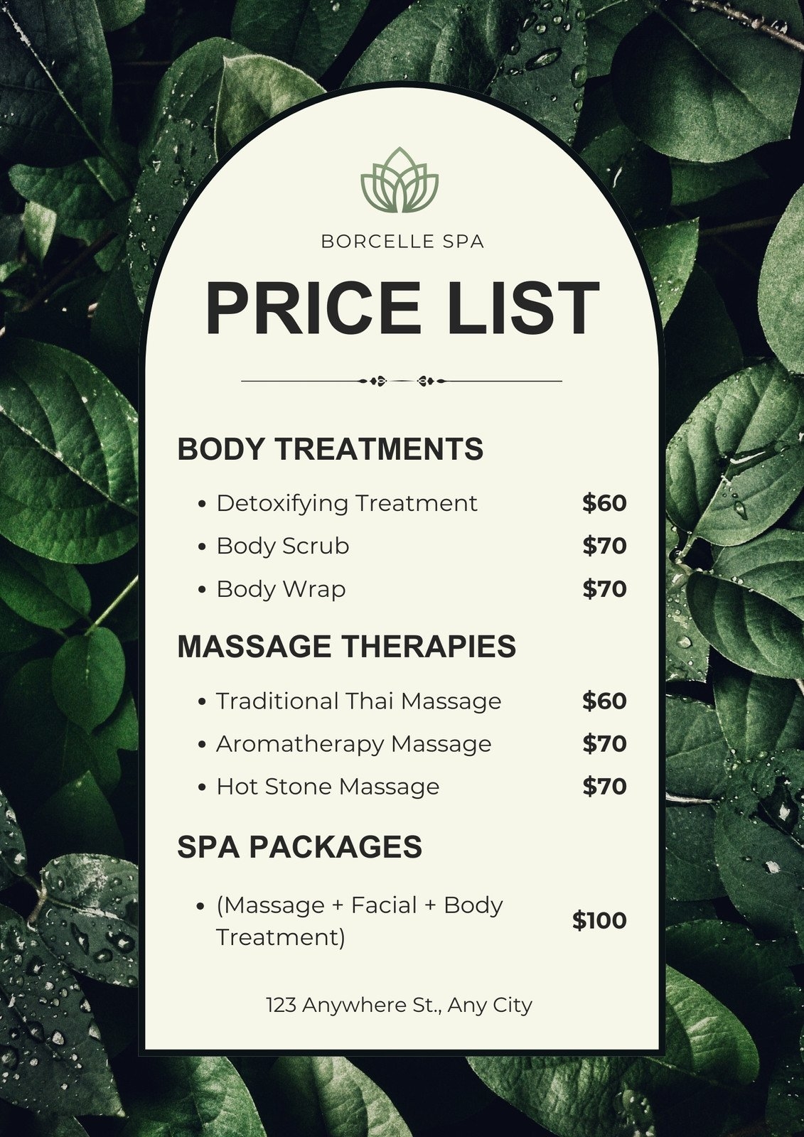 Free And Printable Massage Flyer Templates Canva