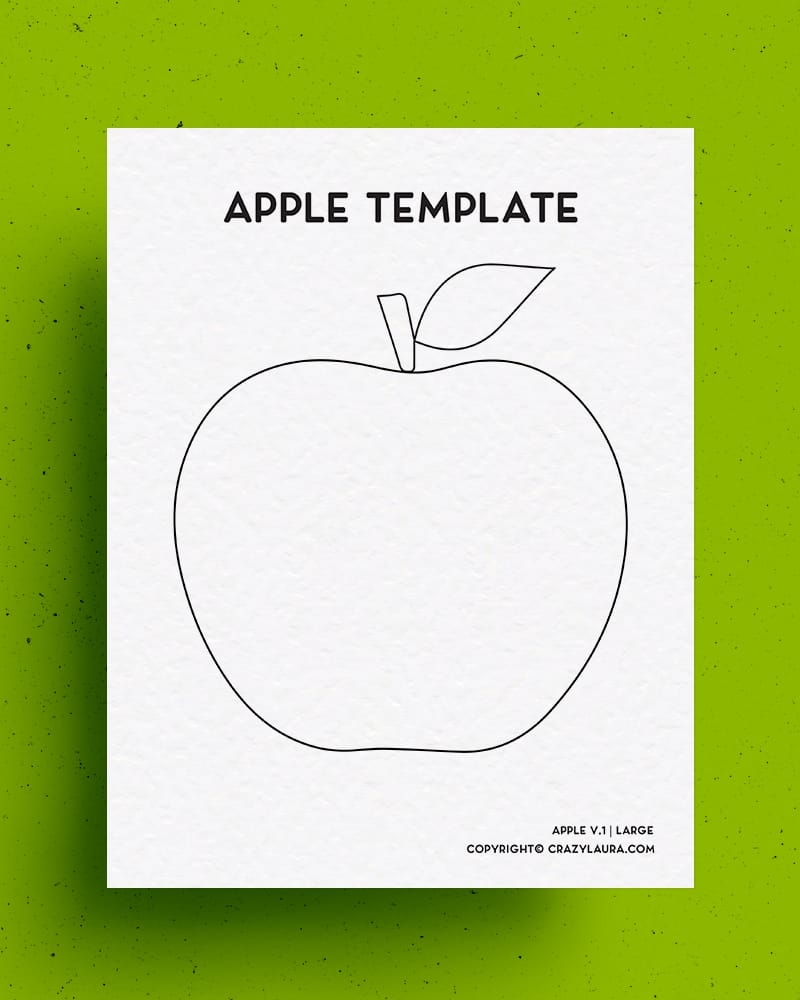 Free Printable Large Apple Template Free Printable Large Apple Template
