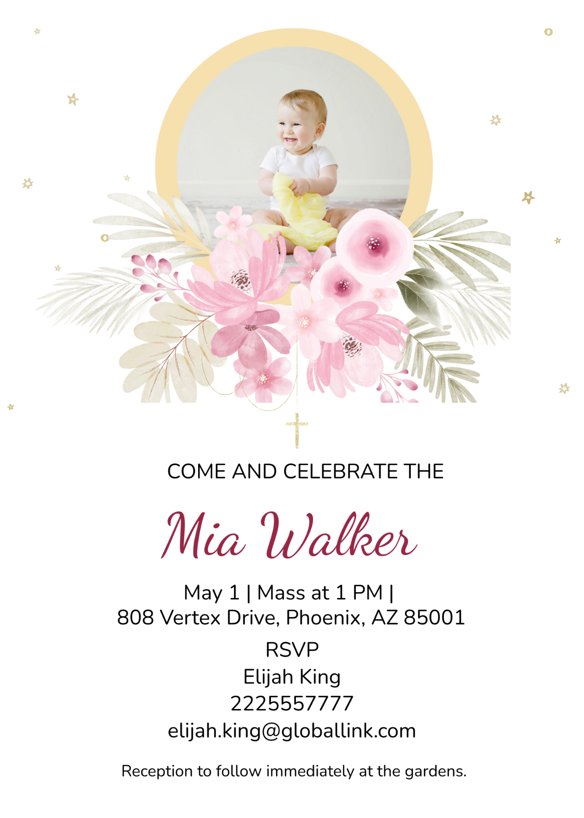 Free Baptism Invitation Templates Editable And Printable