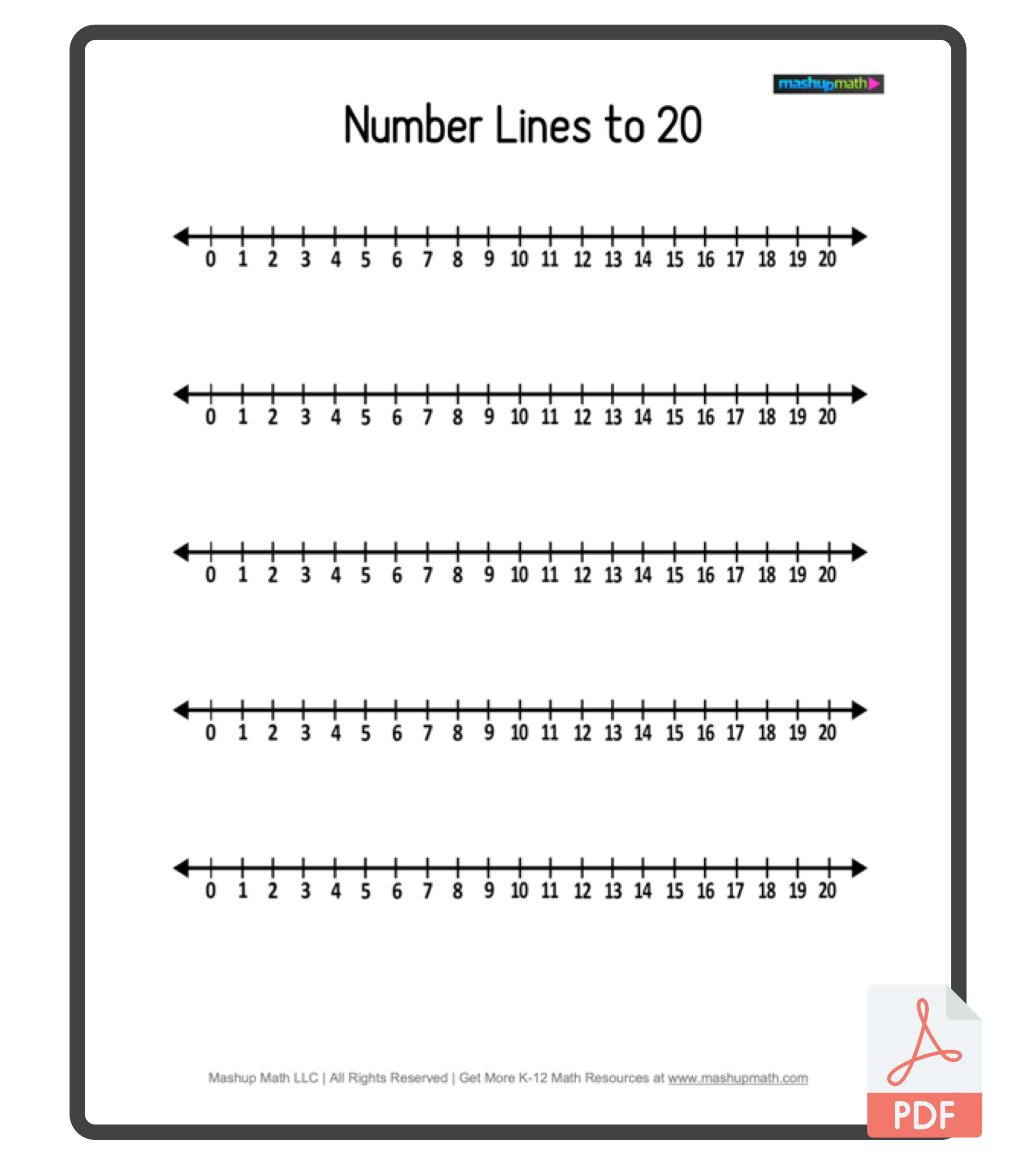Free Blank Number Lines All Grade Levels Mashup Math Free Blank Number Lines All Grade Levels Mashup Math