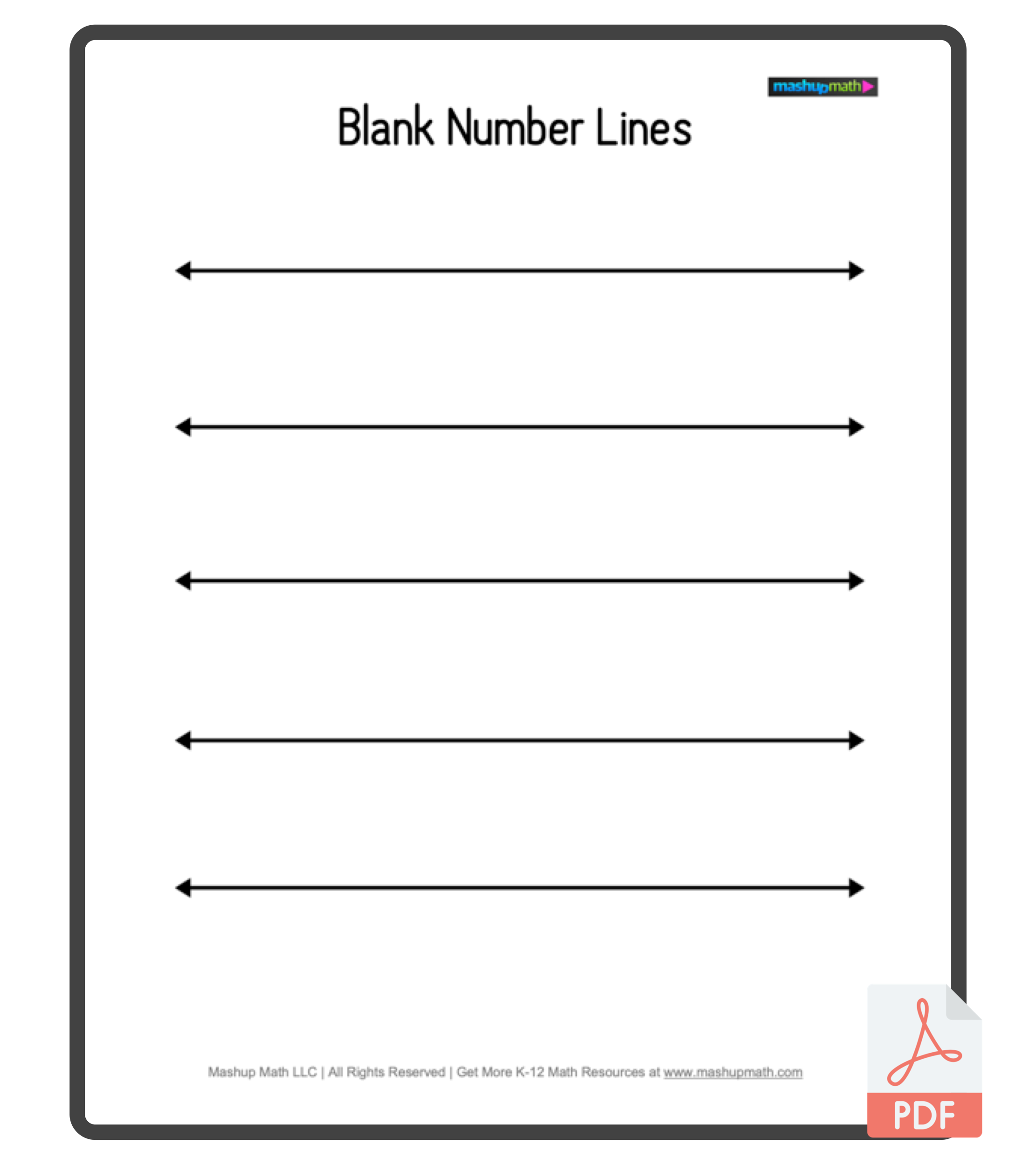 Free Printable Number Line Templates