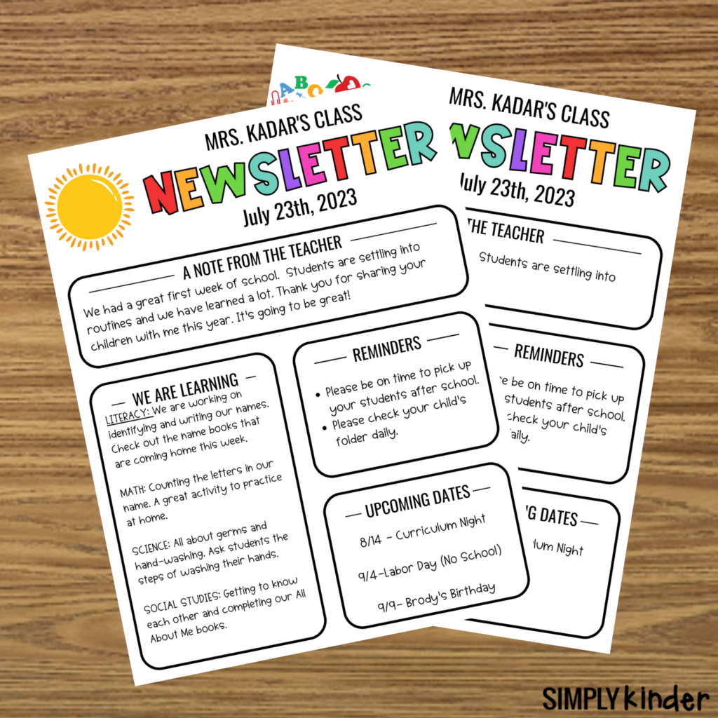 Free Printable July Newsletter Templates