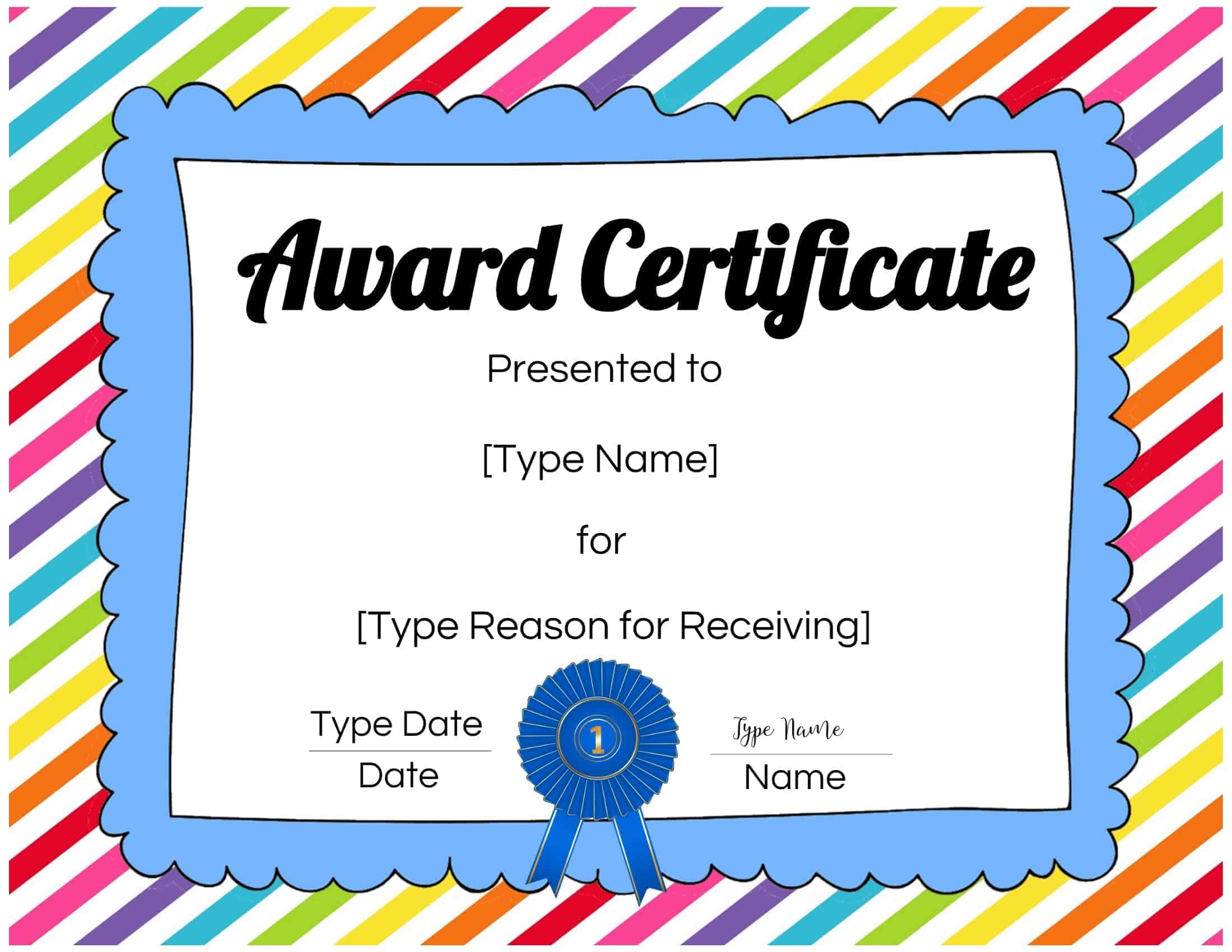 Free Printable Kids Certificate Template
