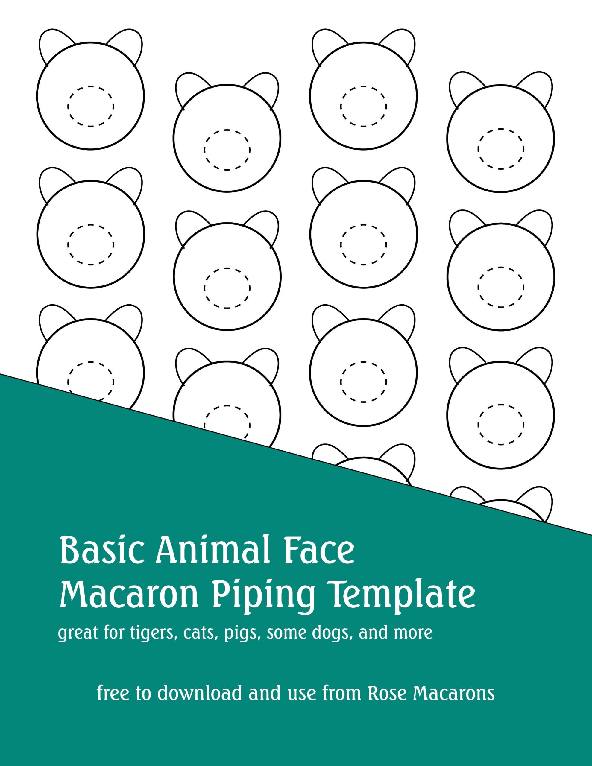 Free Character Macaron Template Tiger Rose Macarons