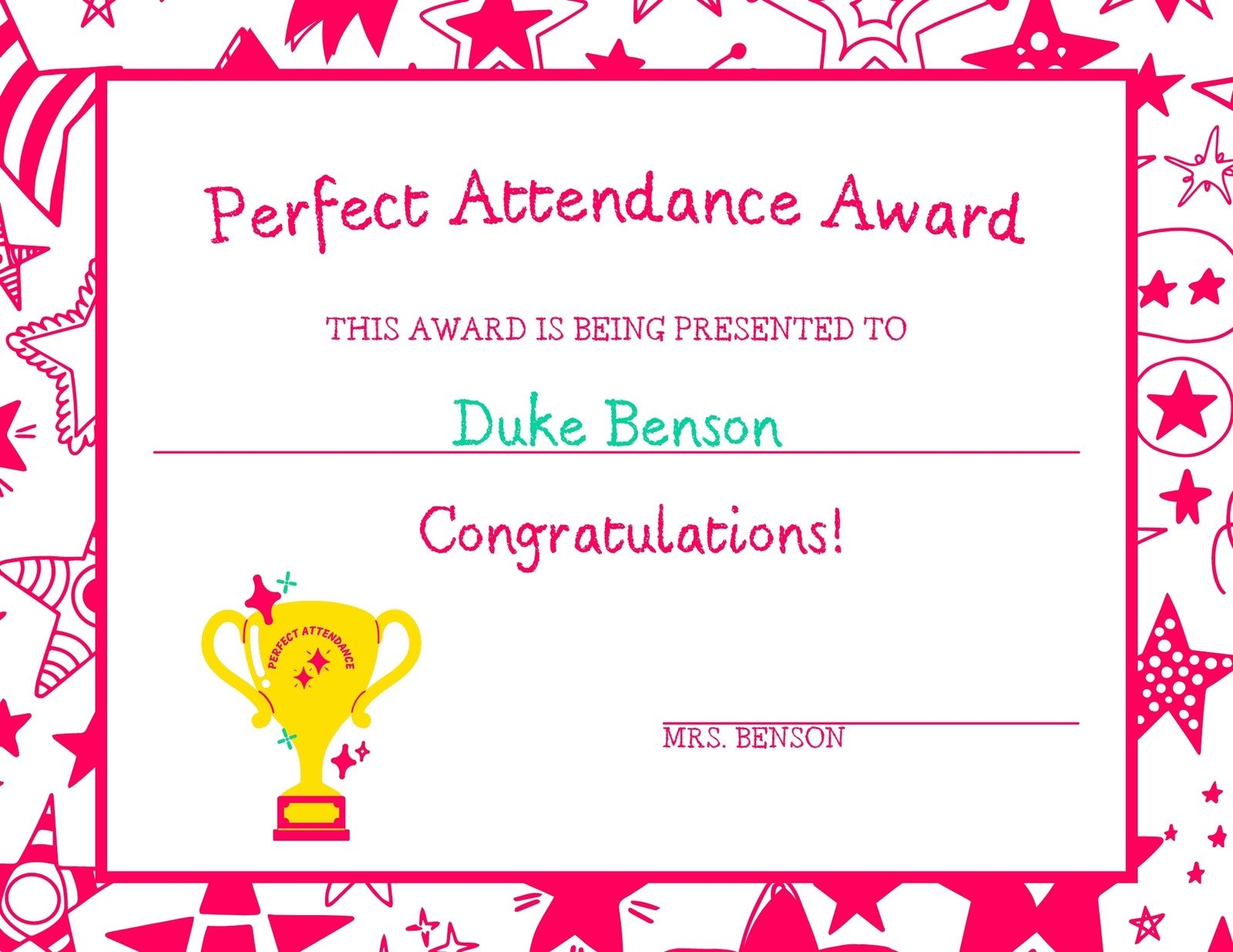 Free Custom Printable Attendance Certificate Templates Canva