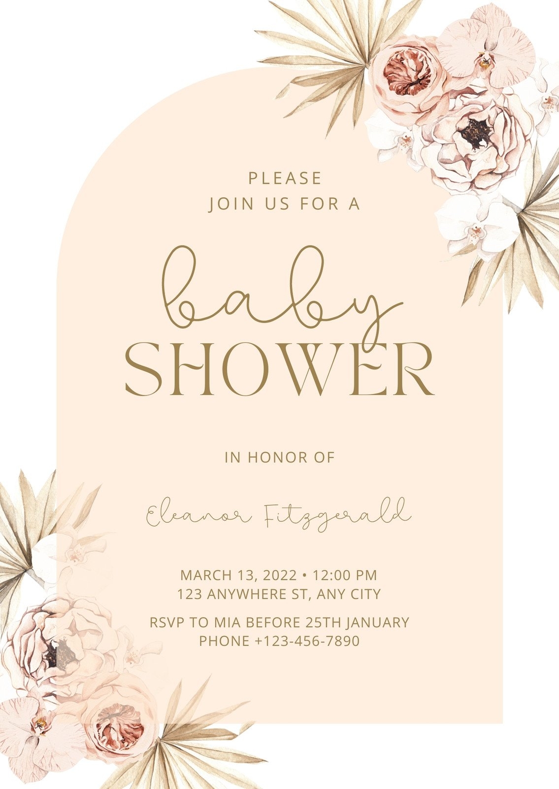 Free Custom Printable Baby Shower Invitation Templates Canva