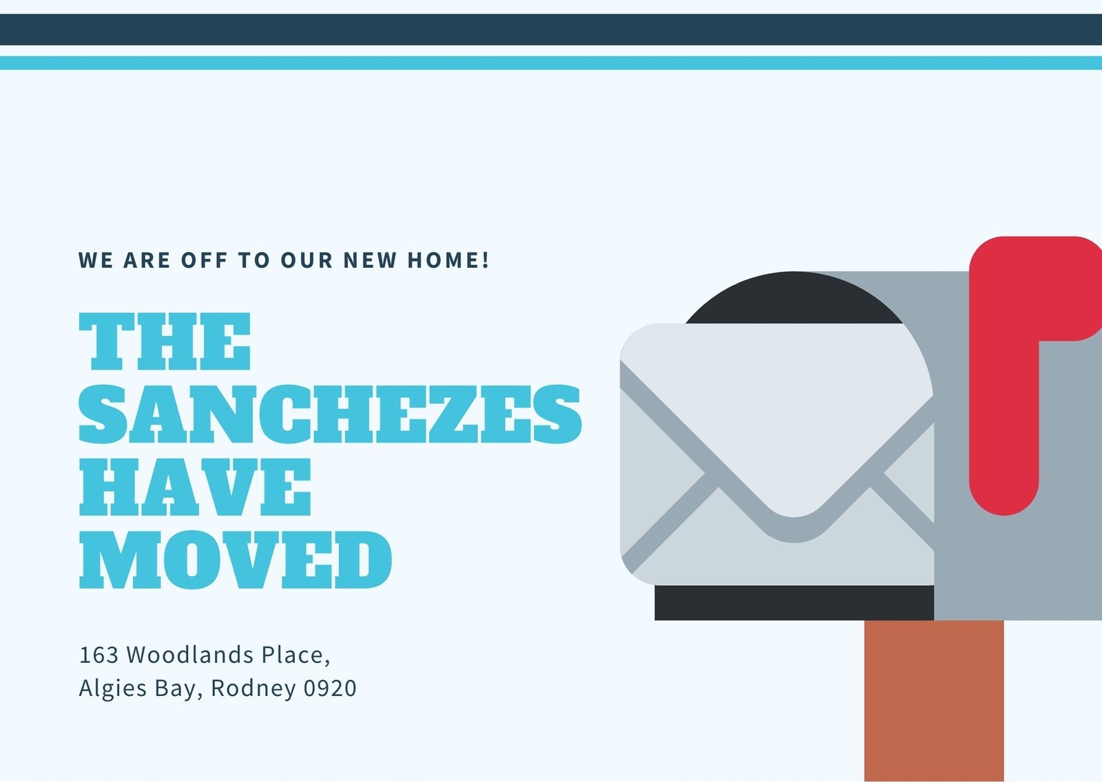 Free Custom Printable Change Of Address Card Templates Canva