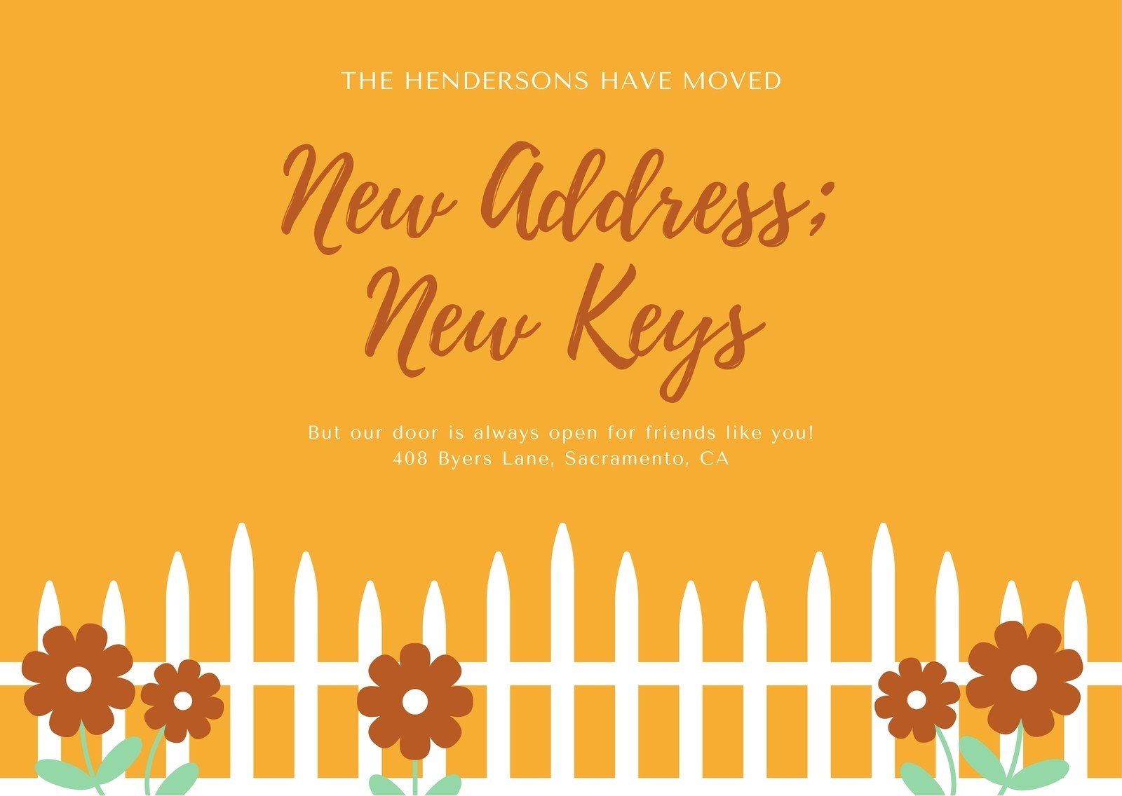 Free Custom Printable Change Of Address Card Templates Canva