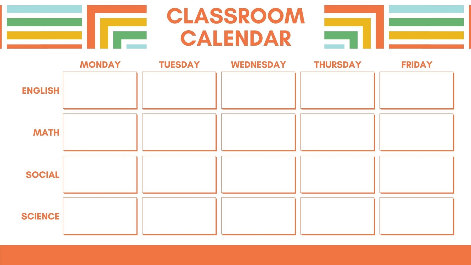 Free Printable School Year Calendar Templates