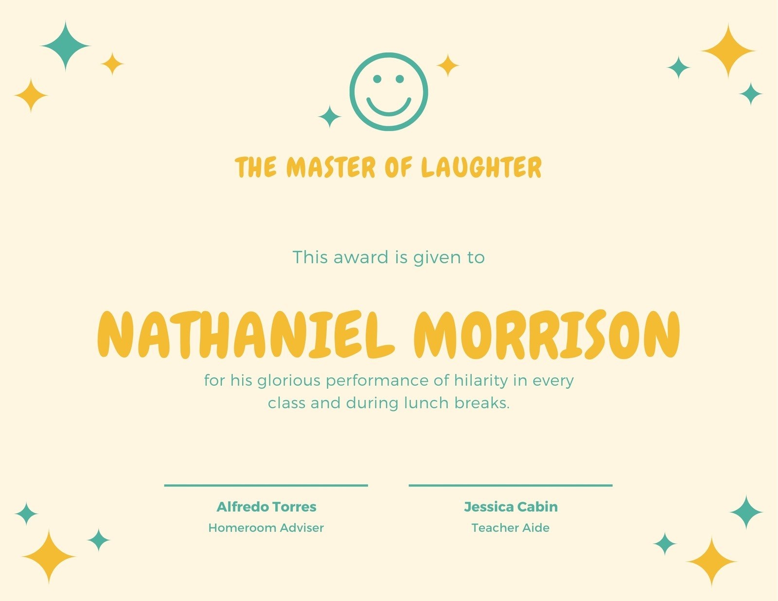 Free Custom Printable Funny Certificate Templates Canva